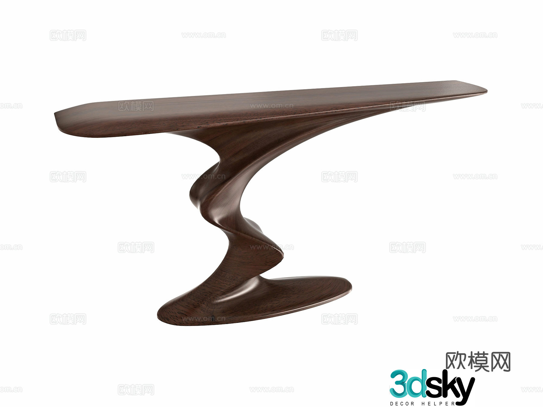 New Chinese style side view cabinet 3D model