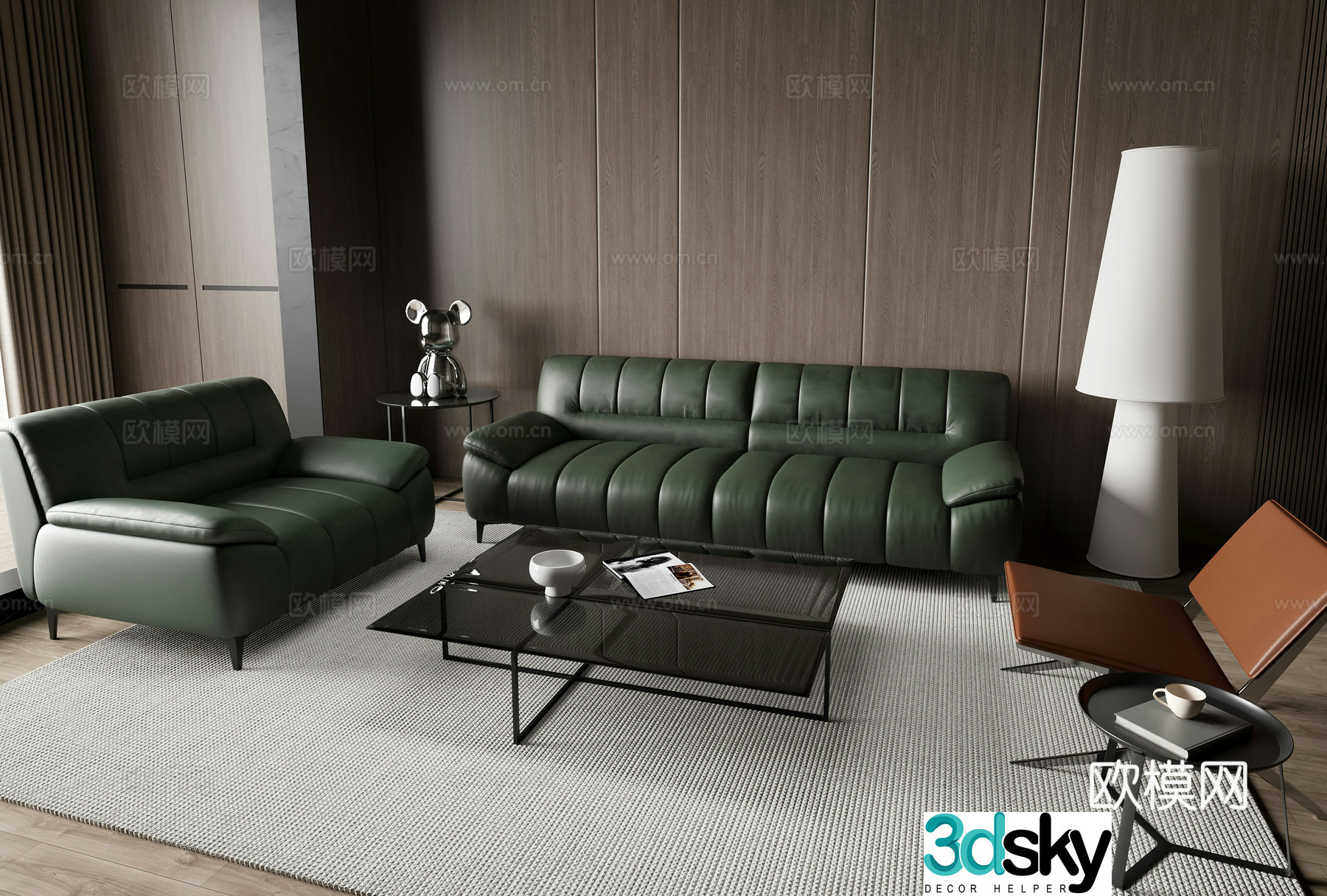 Modern sectional sofa 3d model