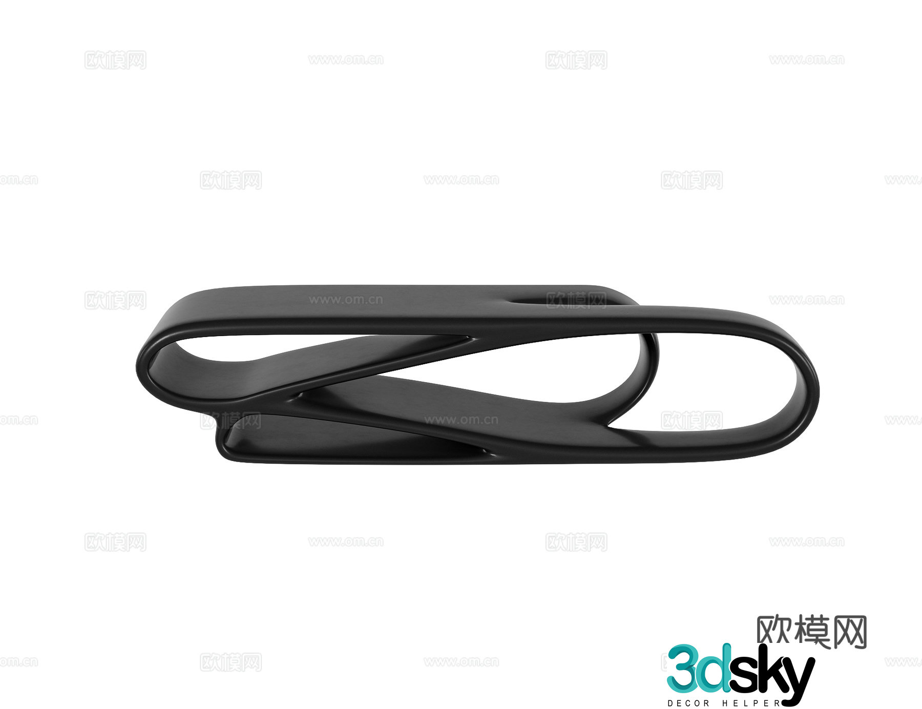 Modern bench special shaped stool art stool 3d model