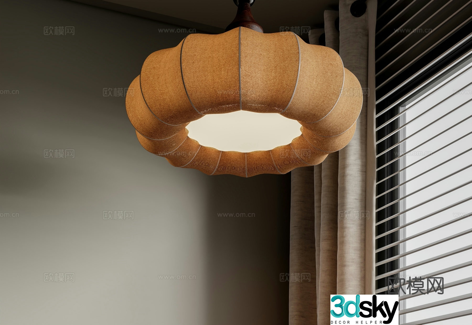 Medieval style chandelier 3d model