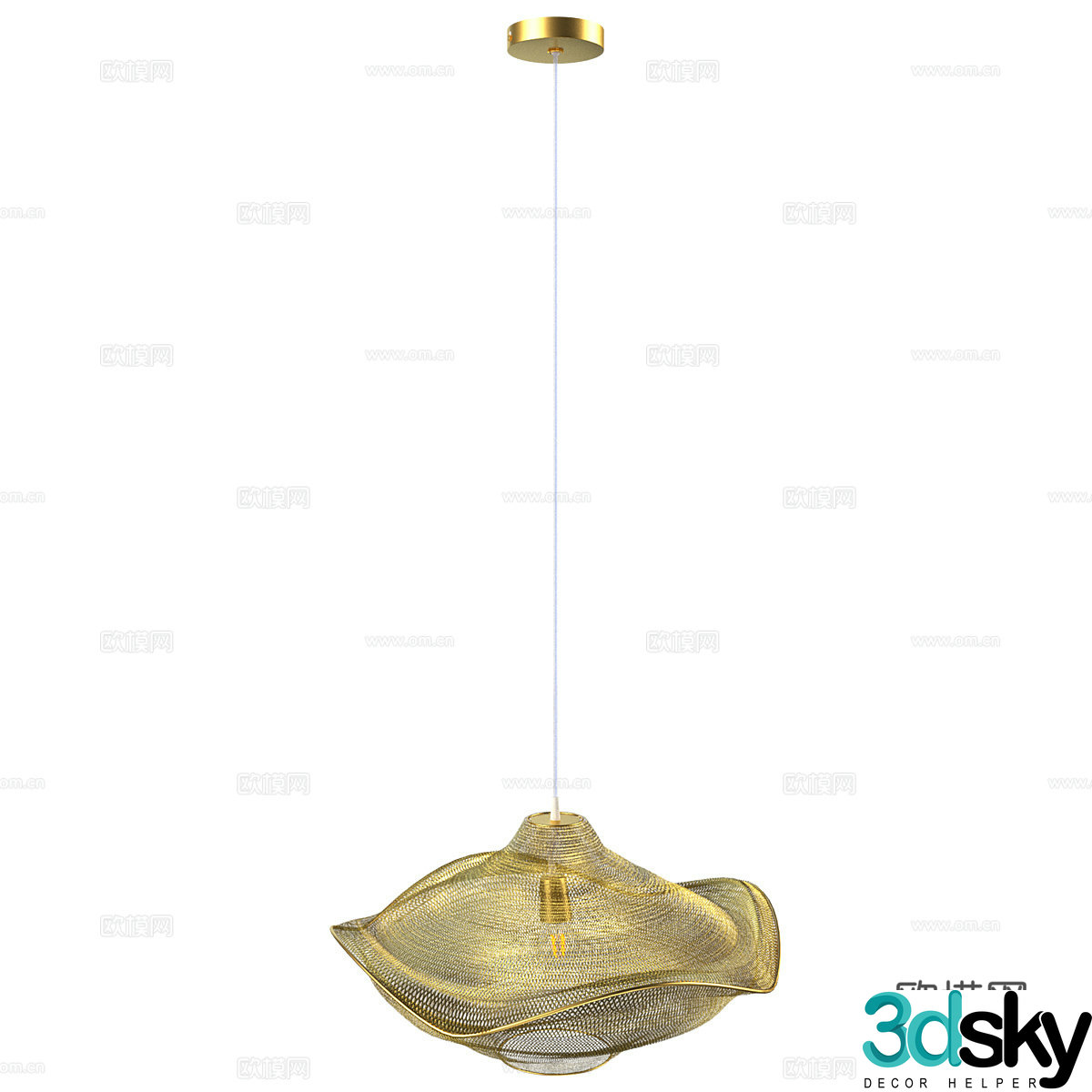 Light luxury chandelier restaurant chandelier 3d model
