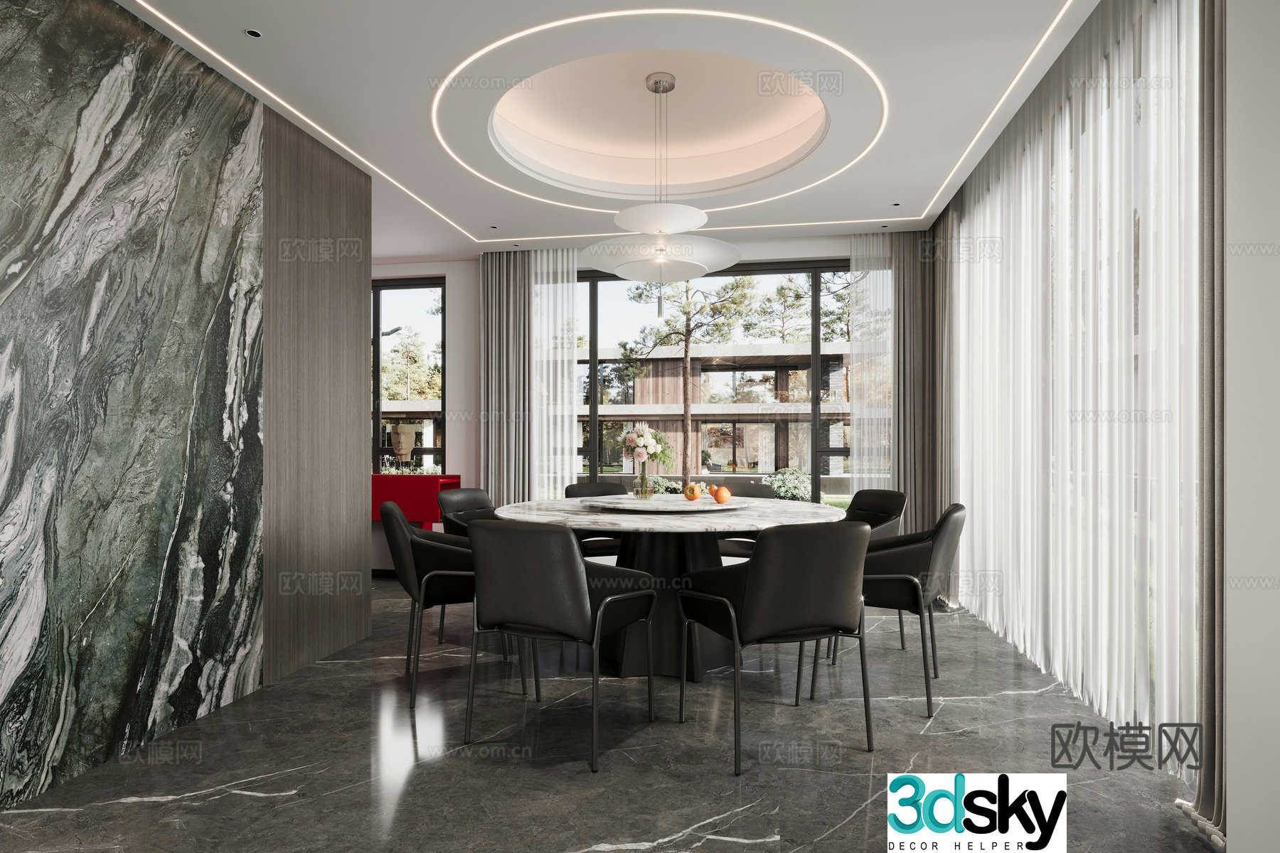 Modern restaurant 3d model
