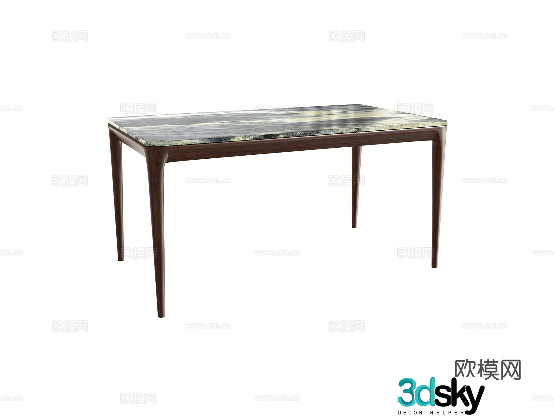 Modern dining table marble dining table 3d model