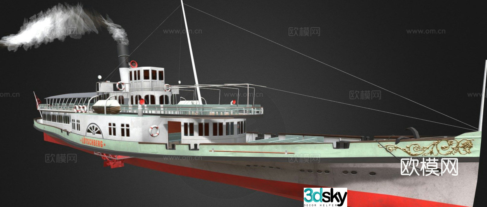 Lottschberg steamship 3d model