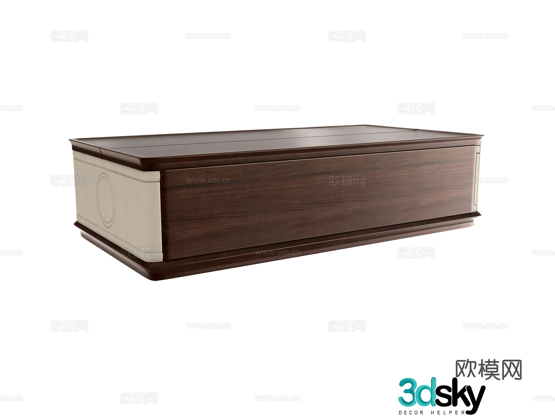 New Chinese style coffee table solid wood coffee table 3d model