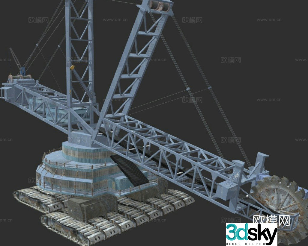 Bucket wheel excavator 3d model