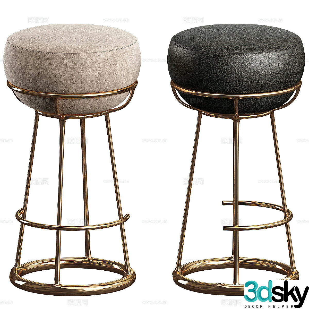 bar stool bar stool high stool 3d model