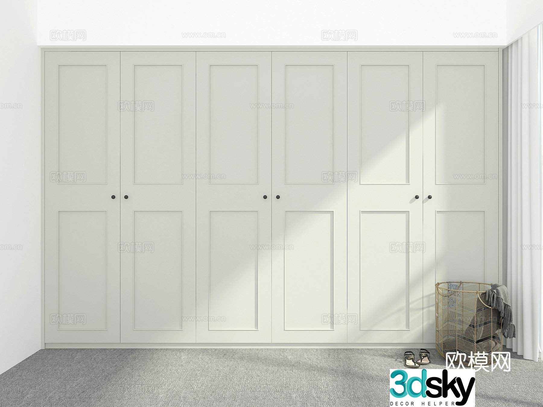 Modern wardrobe 3d model