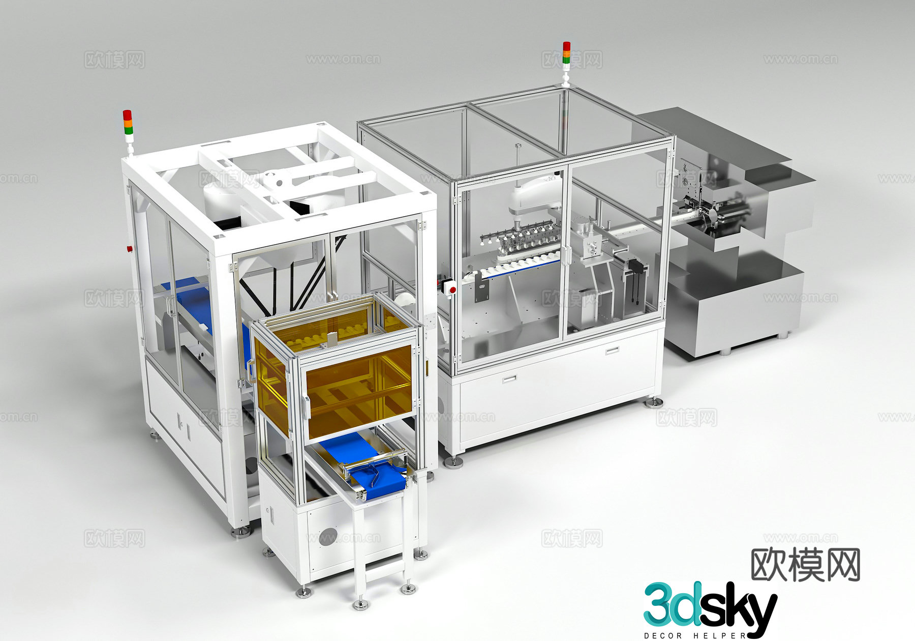Automated production equipment 3d model