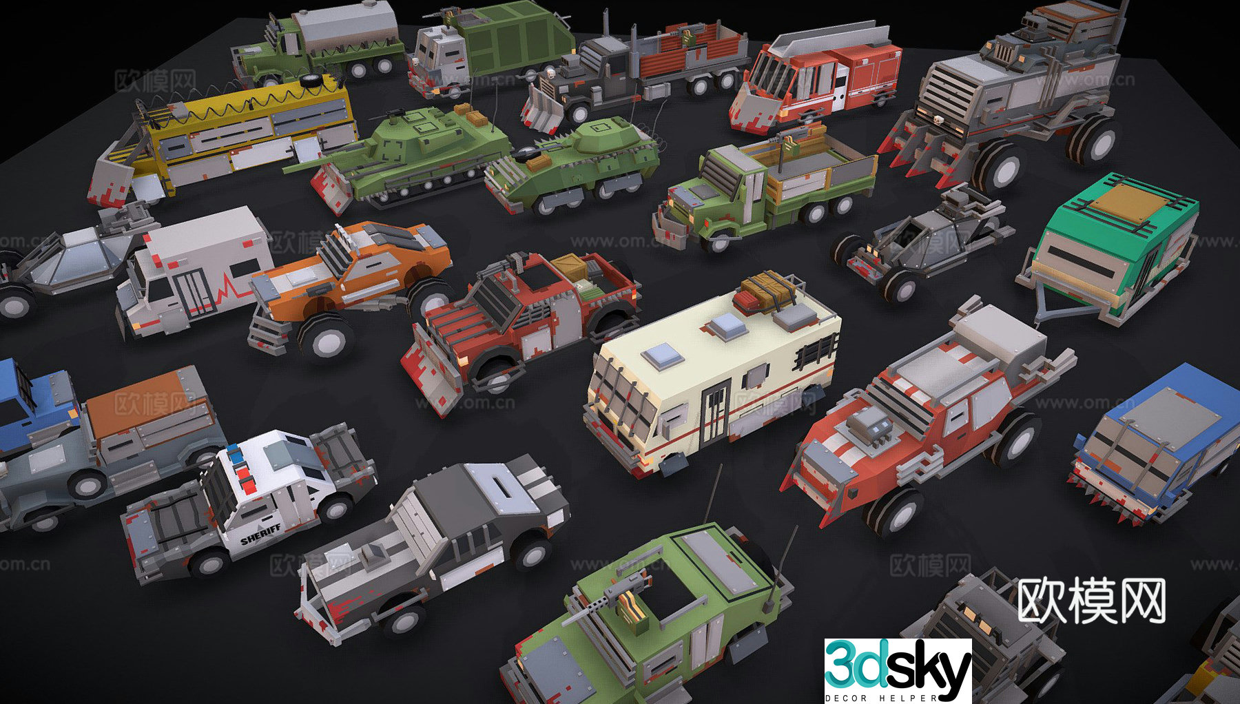 Simple Apocalypse vehicle 3d model