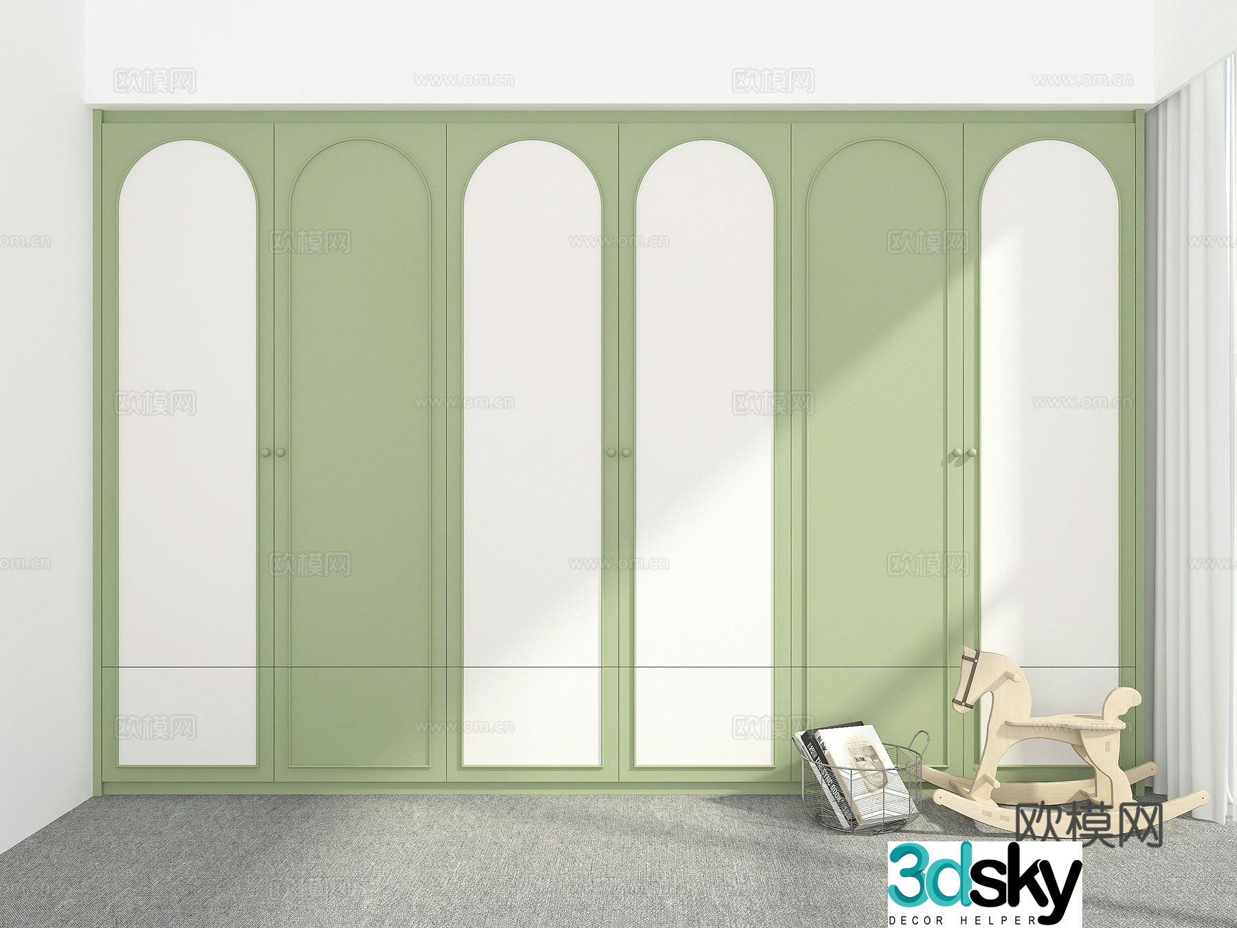 Modern wardrobe 3d model