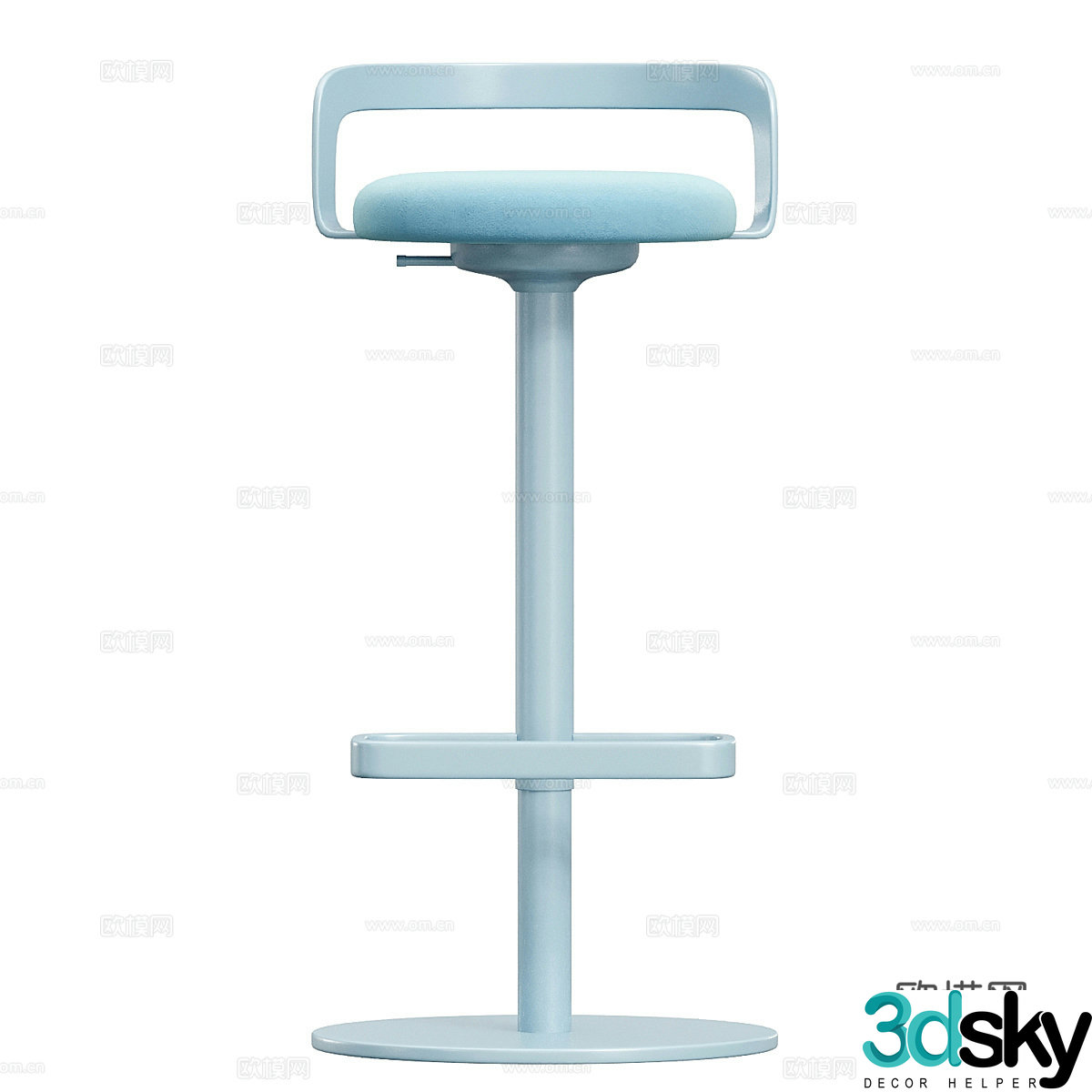 bar stool bar stool high stool 3d model