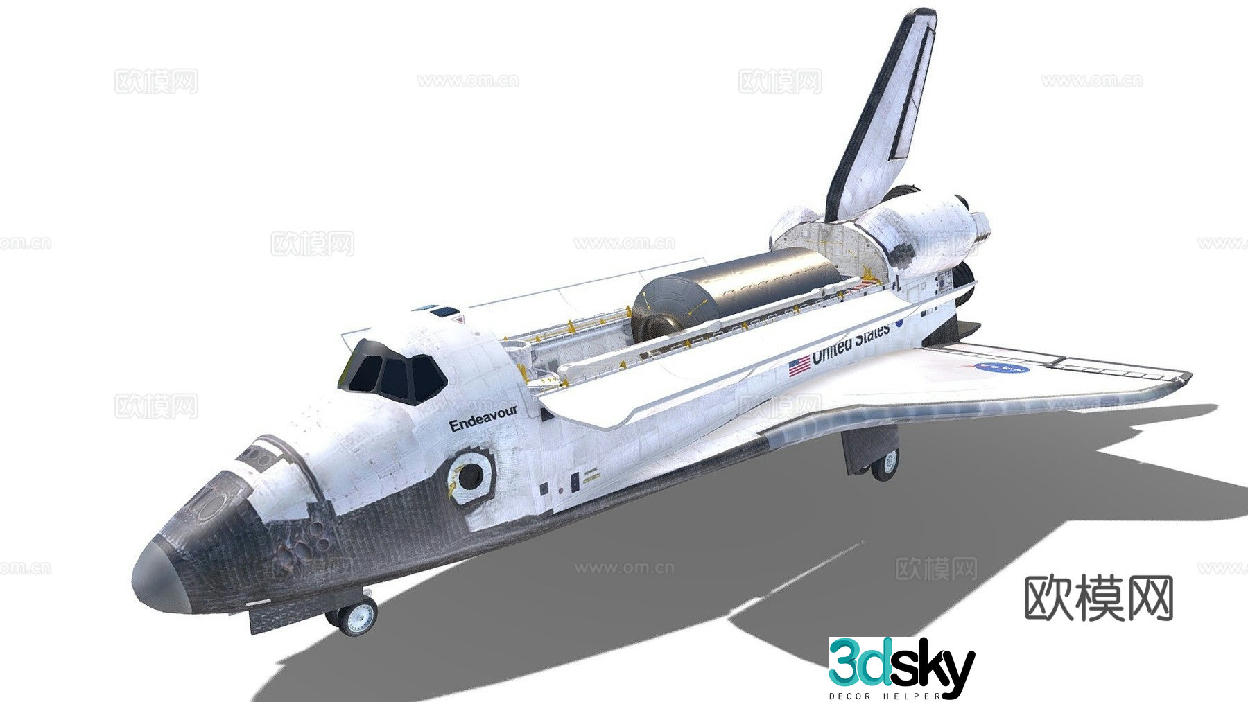 space shuttle endeavour 3d model