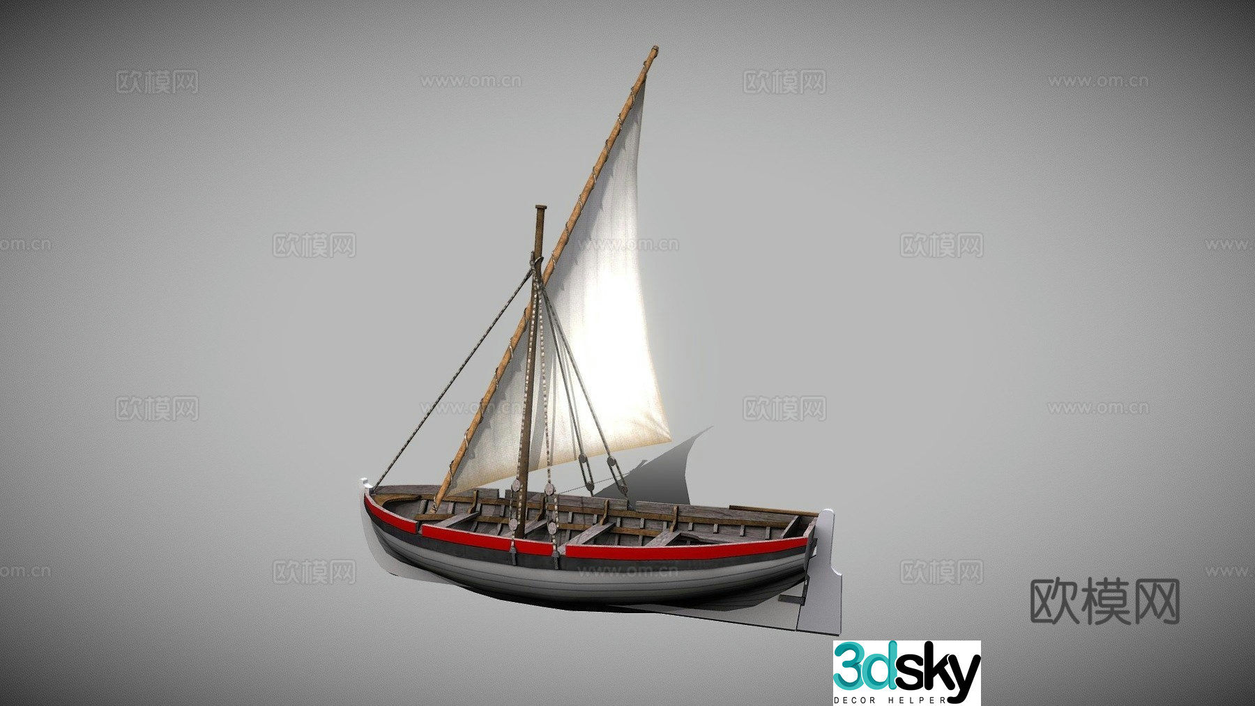 ft. happy boat 3d model