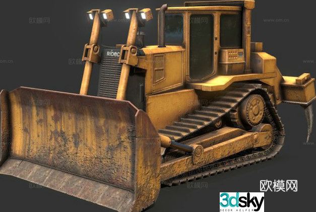 Heavy bulldozer 3d model