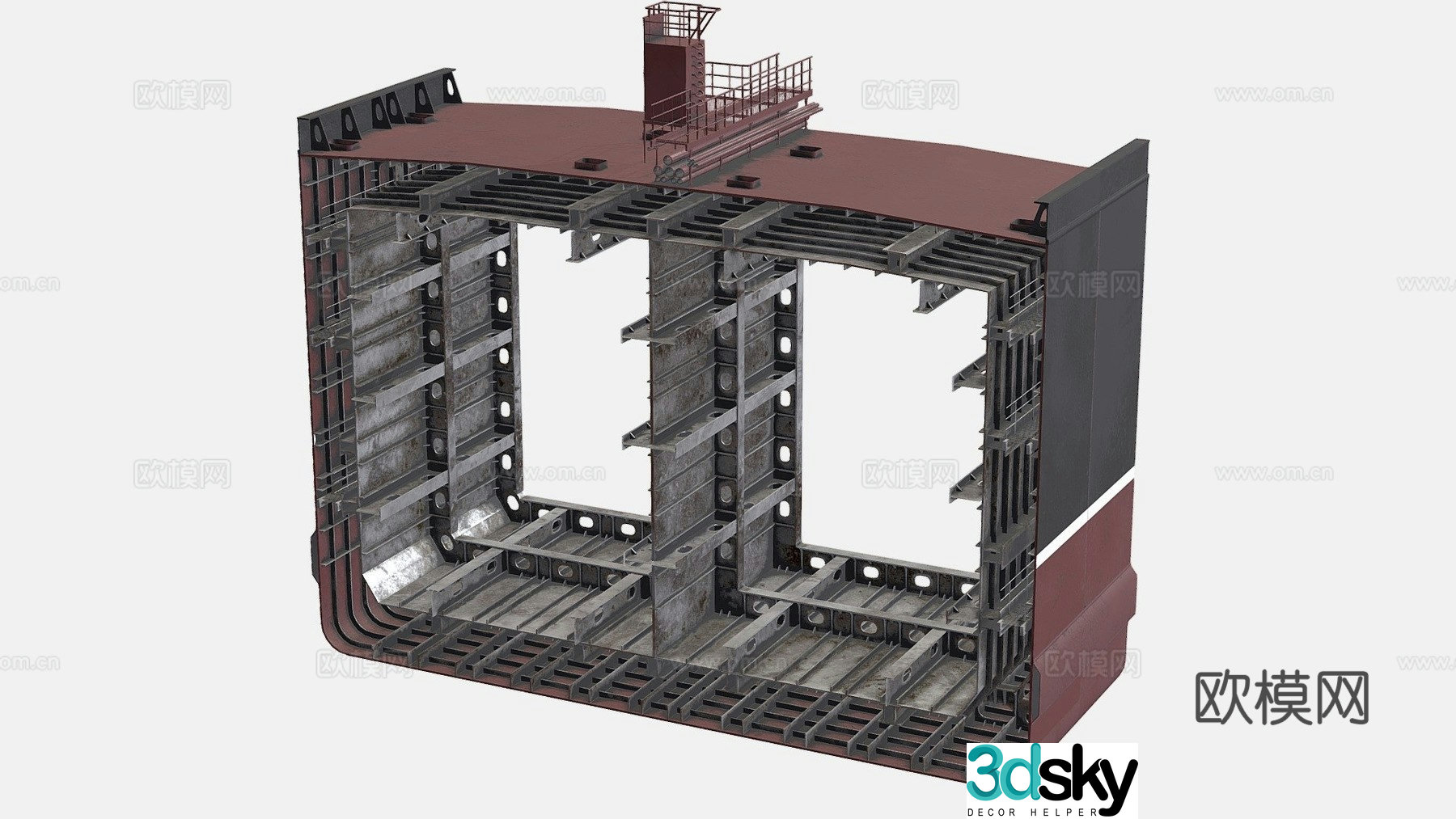 Cruise ship parts accessories 3d model