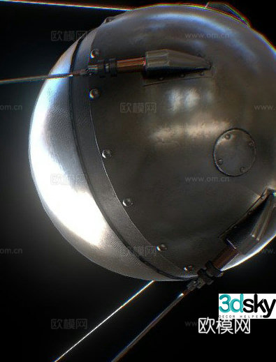 artificial satellite aircraft 3d model