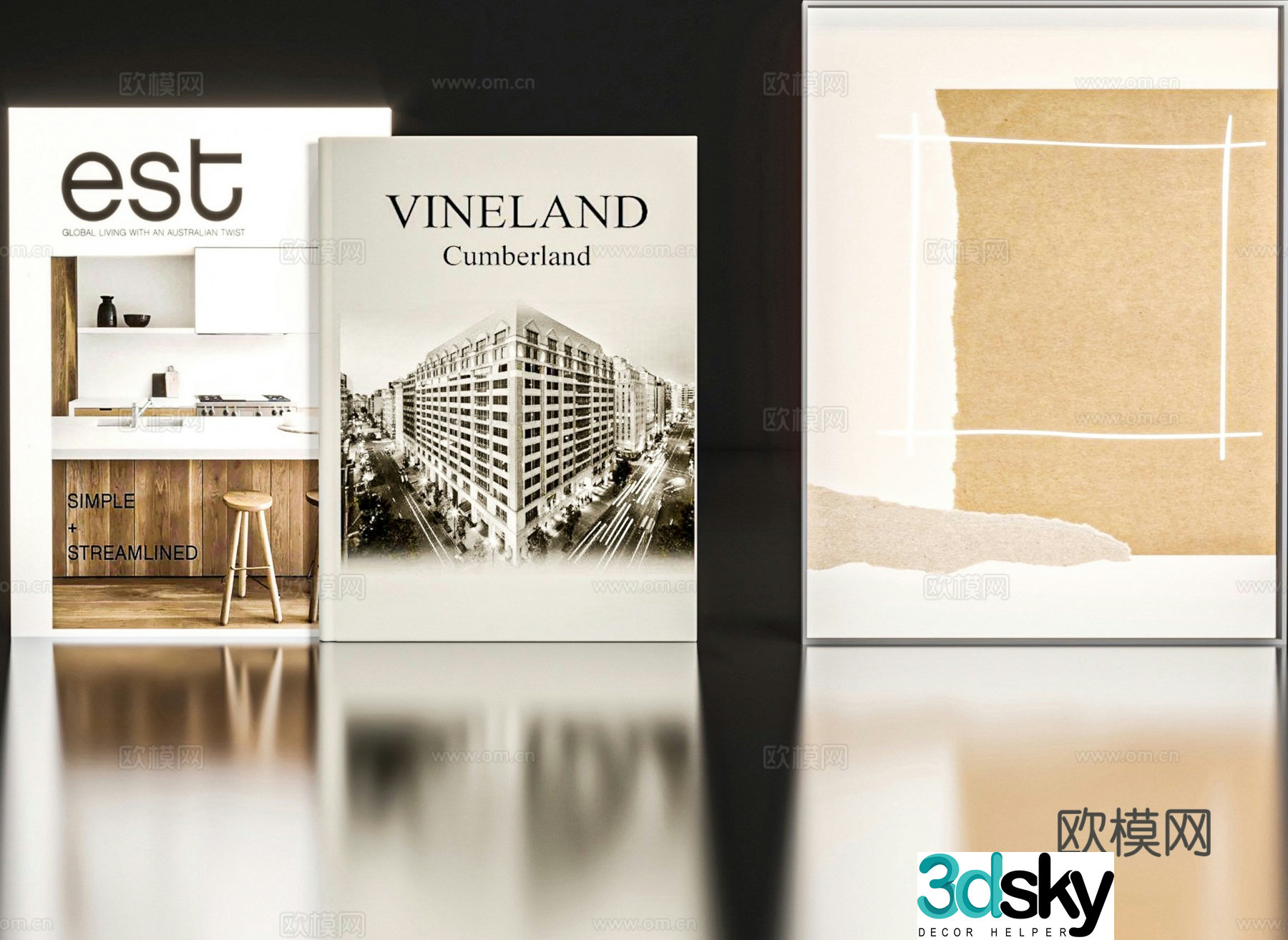 Books book 3d model