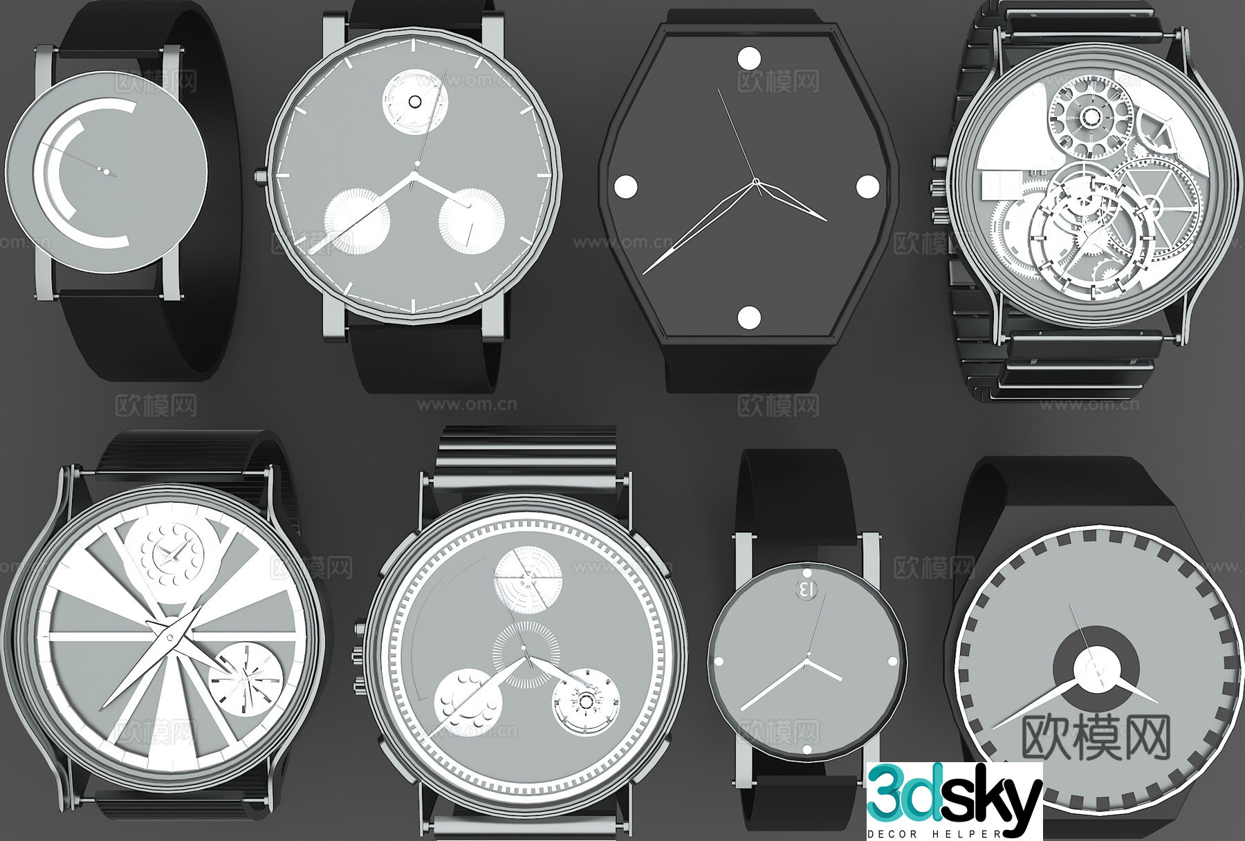 watch mechanical watch quartz watch 3d model