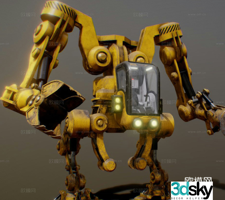 Mining machinery 3d model