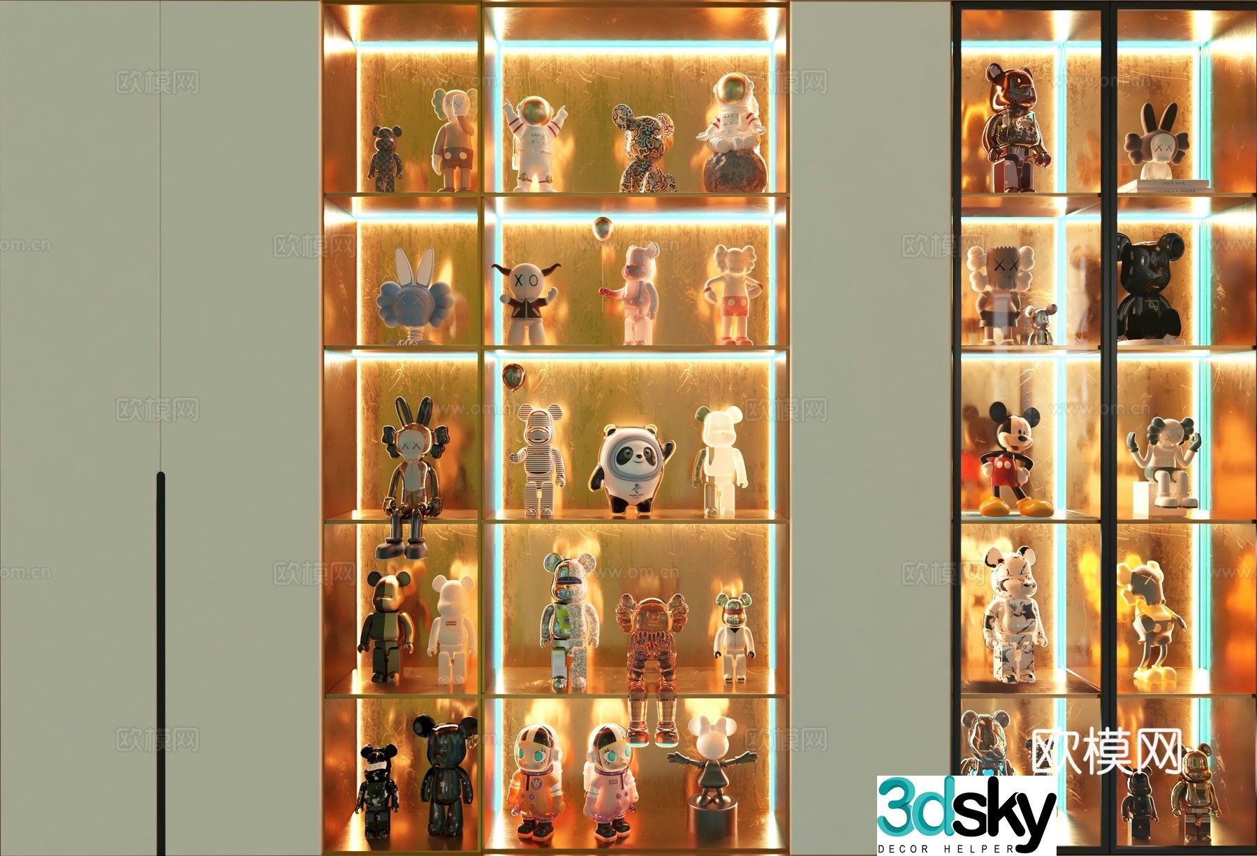 Toy cabinet handicraft cabinet decorative cabinet 3D model