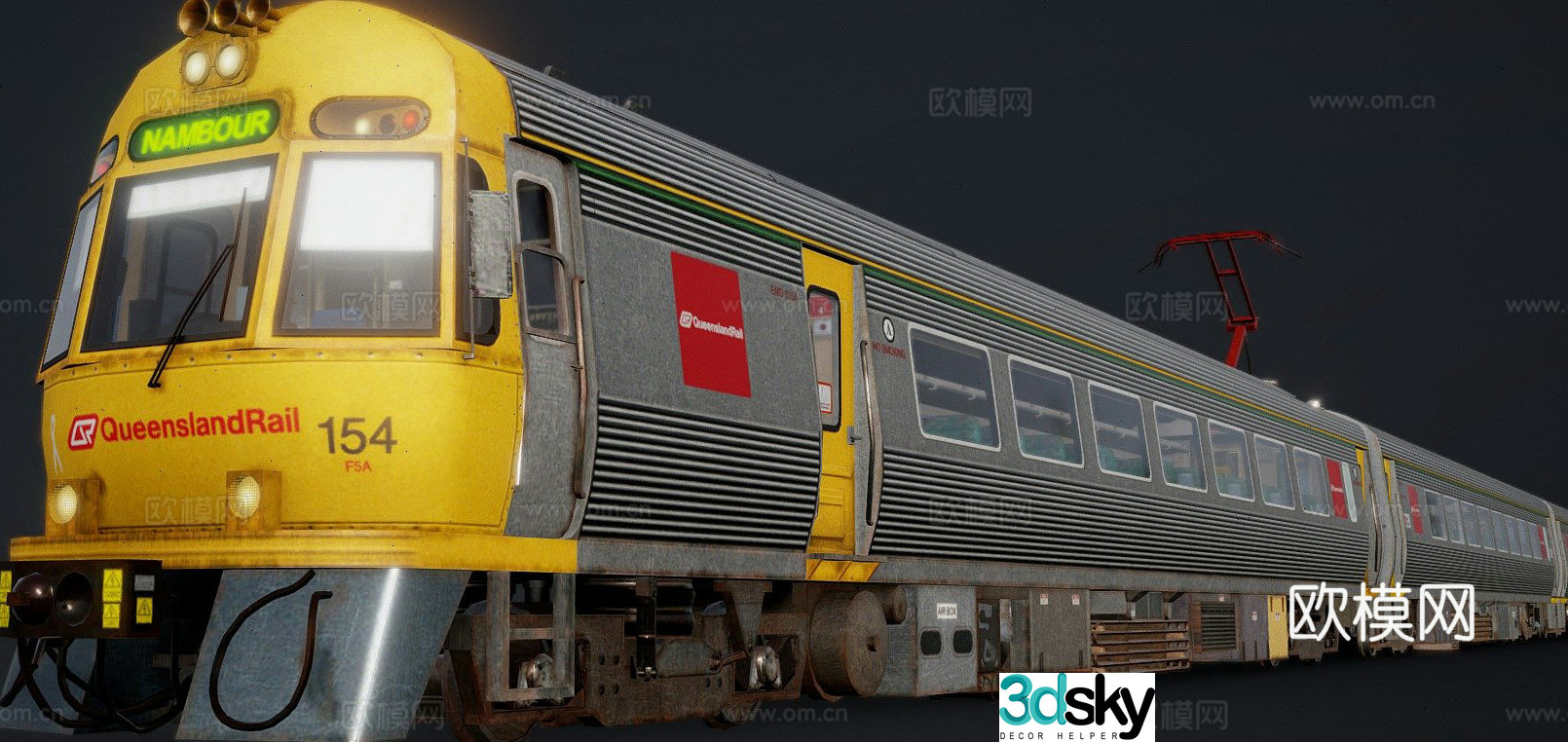 Queensland Rail ICE intercity express train 3d model