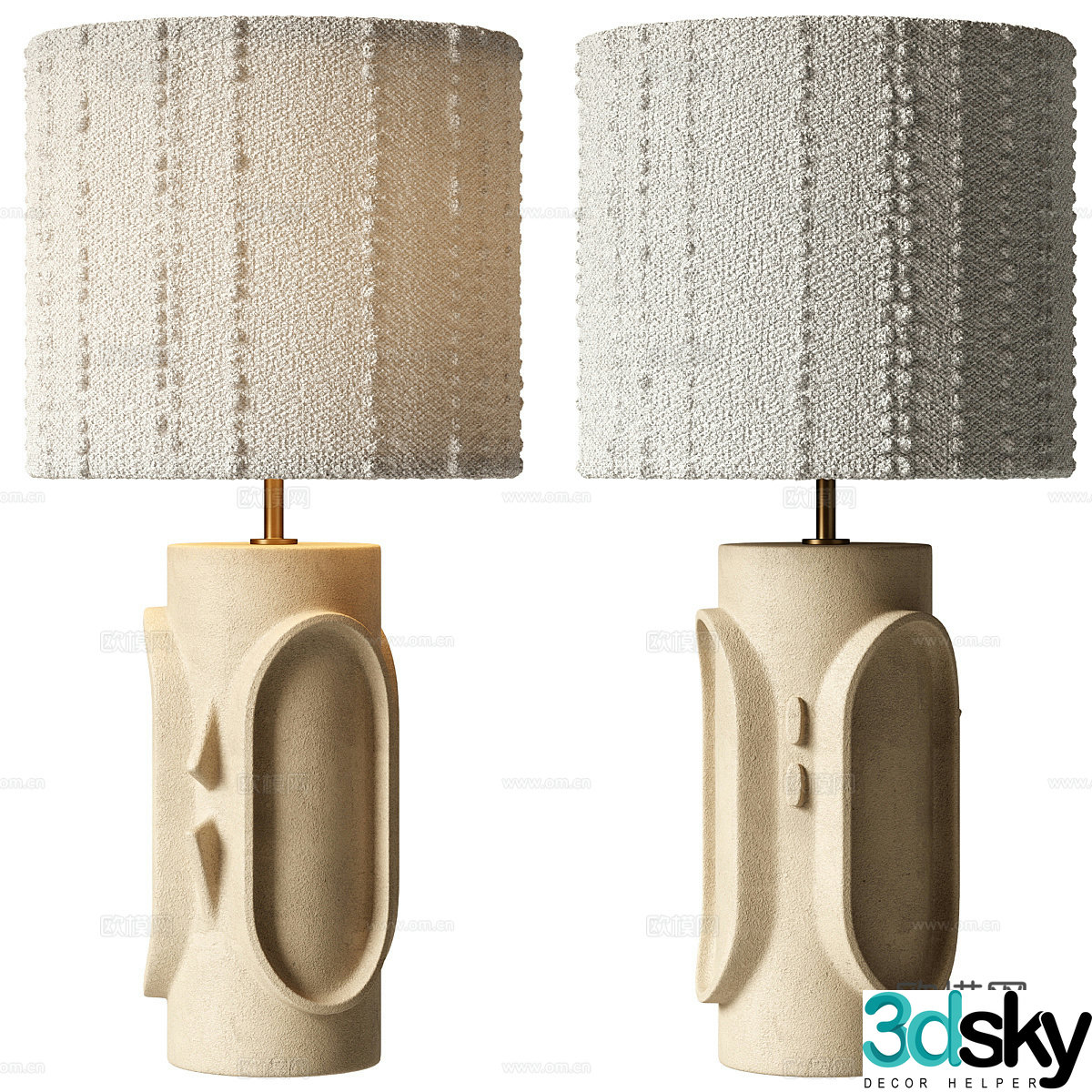 Wabi-sabi table lamp bedside table lamp 3d model
