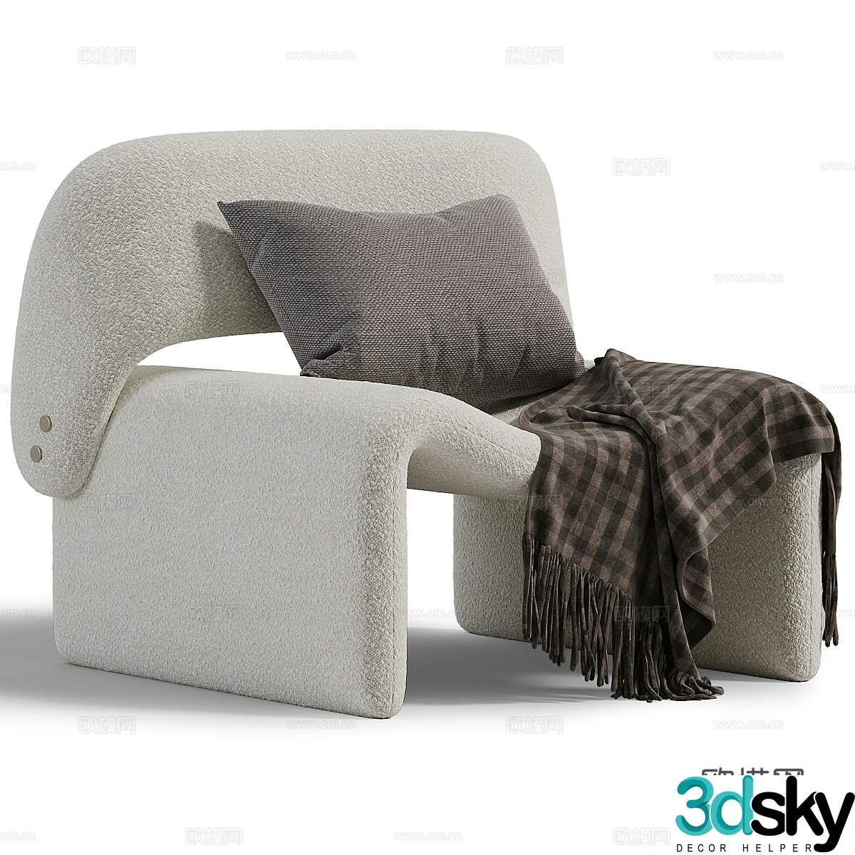 armchair lounge chair 3d model