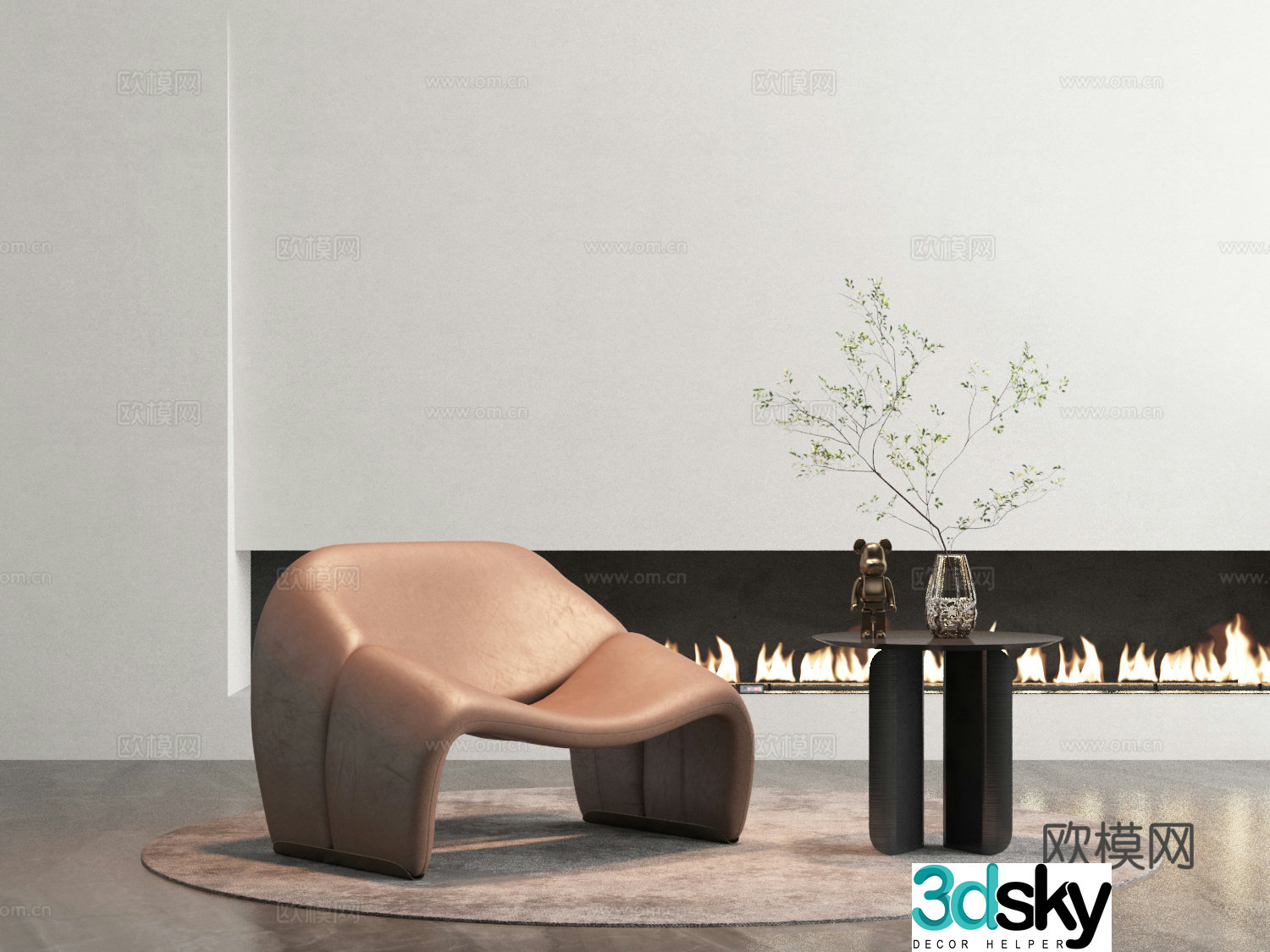 Modern lounge chair 3d model