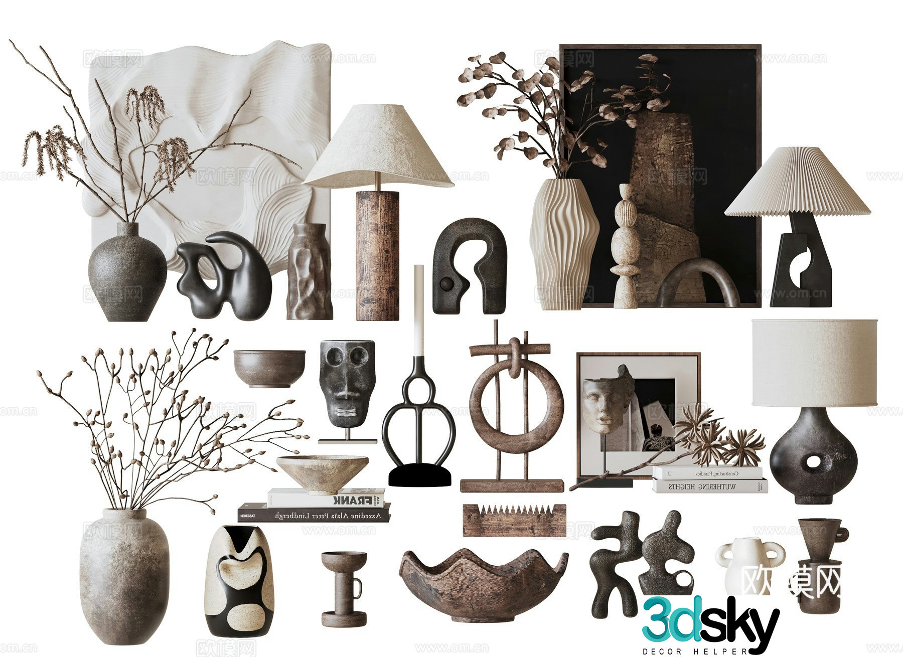 Wabi-sabi decorations table lamps handicrafts 3D model