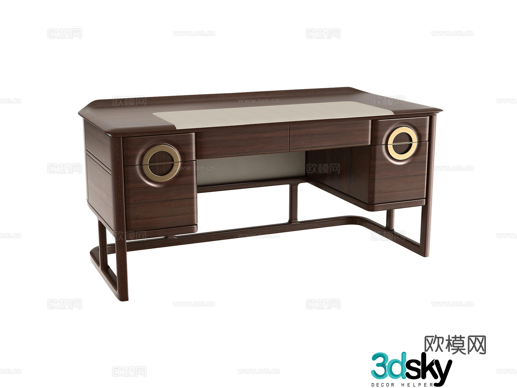 New Chinese style writing desk desk desk 3d model