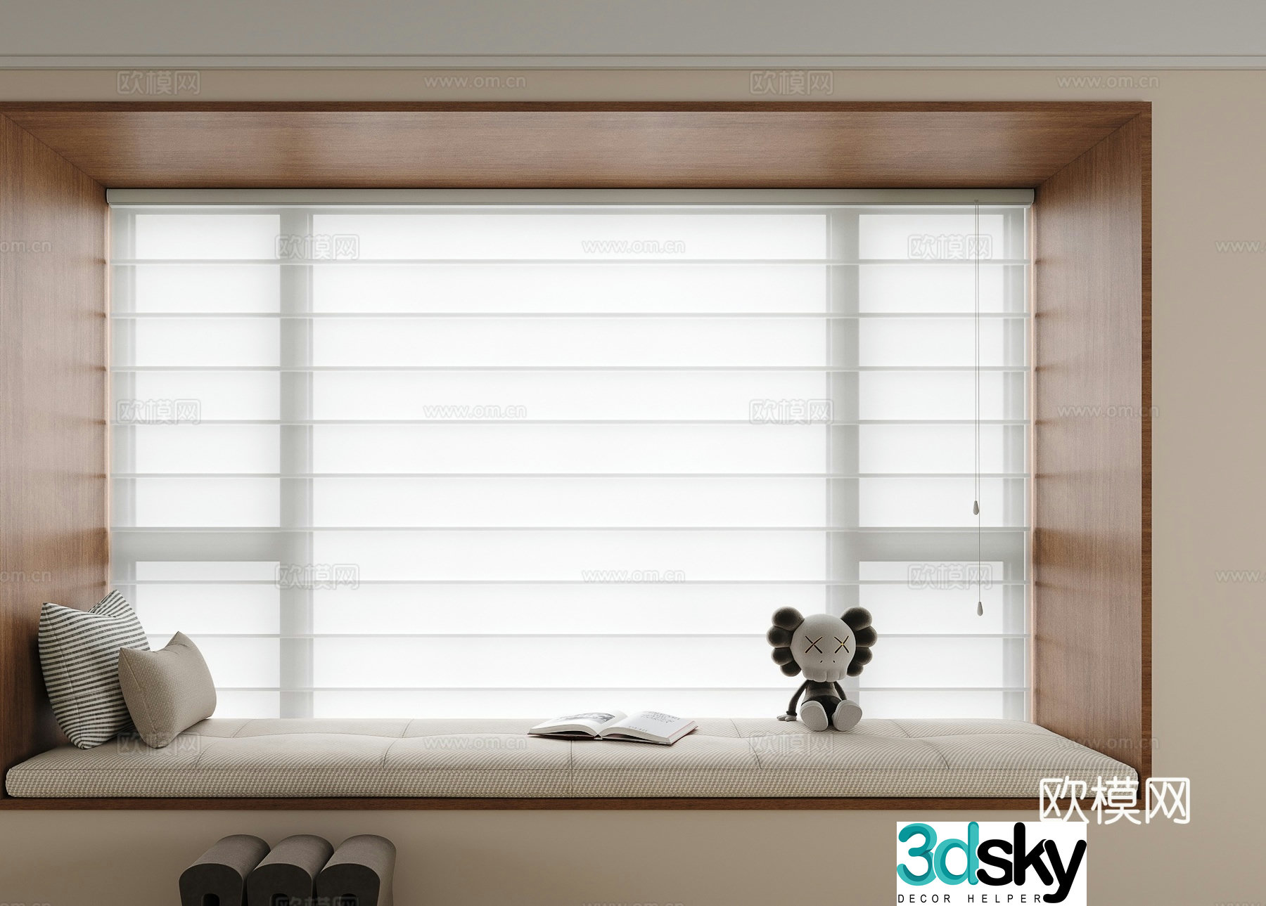 Modern Venetian Blinds Roller Blinds 3d model