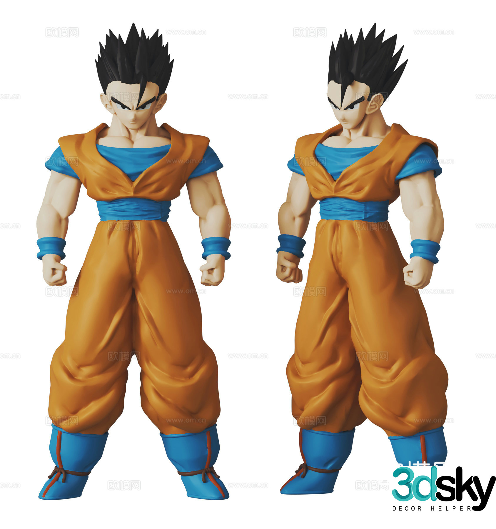 Modern Dragon Ball Figure Doll 3D Model