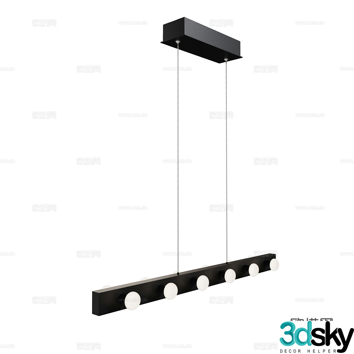 Modern minimalist chandelier dining room chandelier living room chandelier 3d model