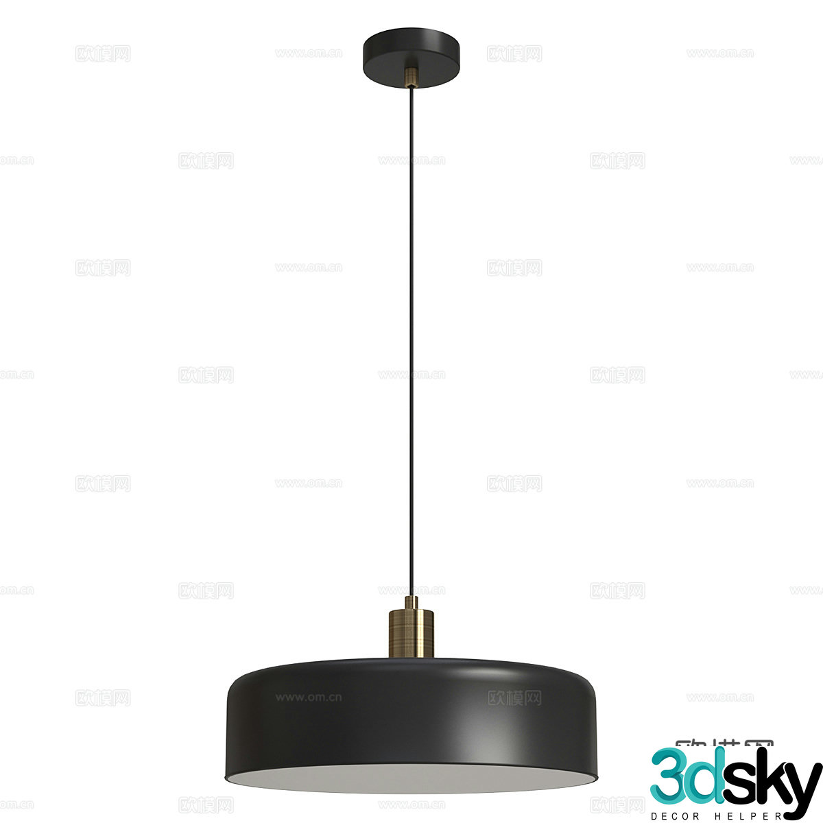 Modern minimalist chandelier restaurant chandelier 3d model