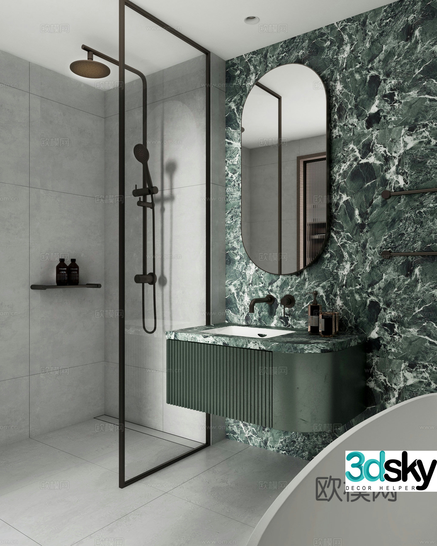 Modern bathroom bathroom 3d model
