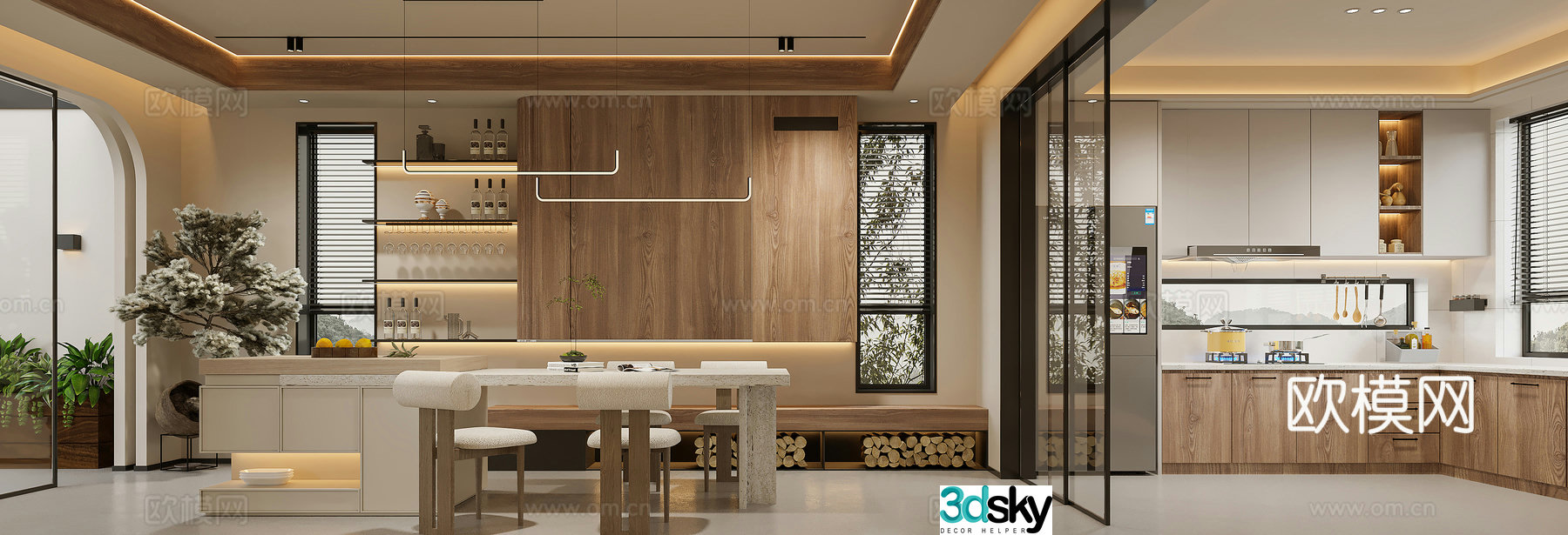 Wabi Sabi restaurant 3d model
