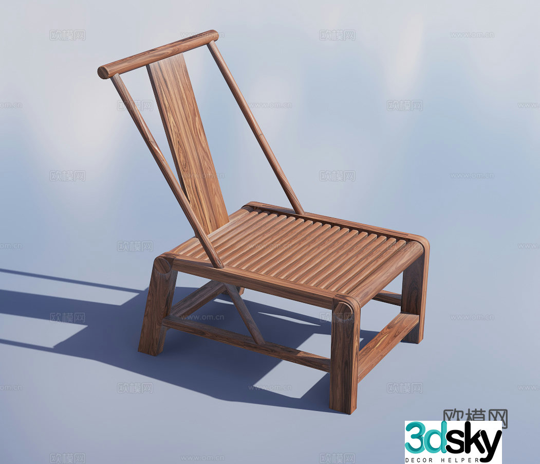 New Chinese style chair dining chair 3d model