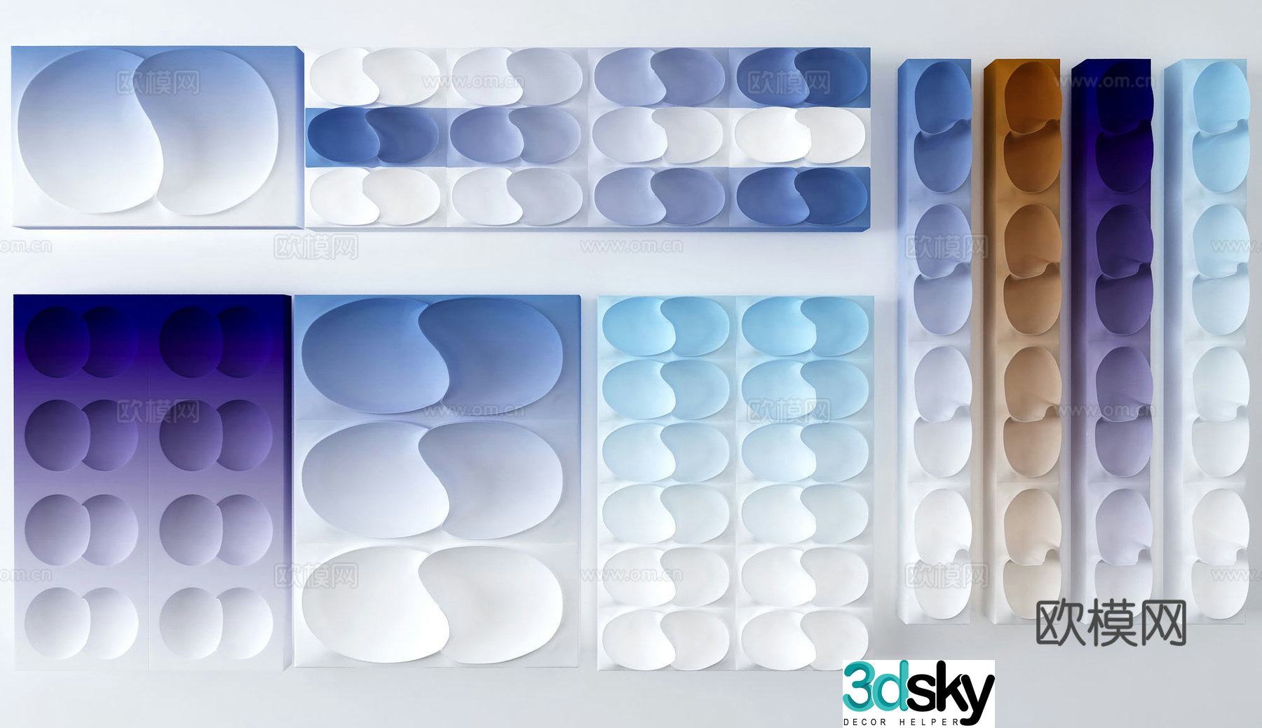 Wall decoration vertical hanging decoration 3d model