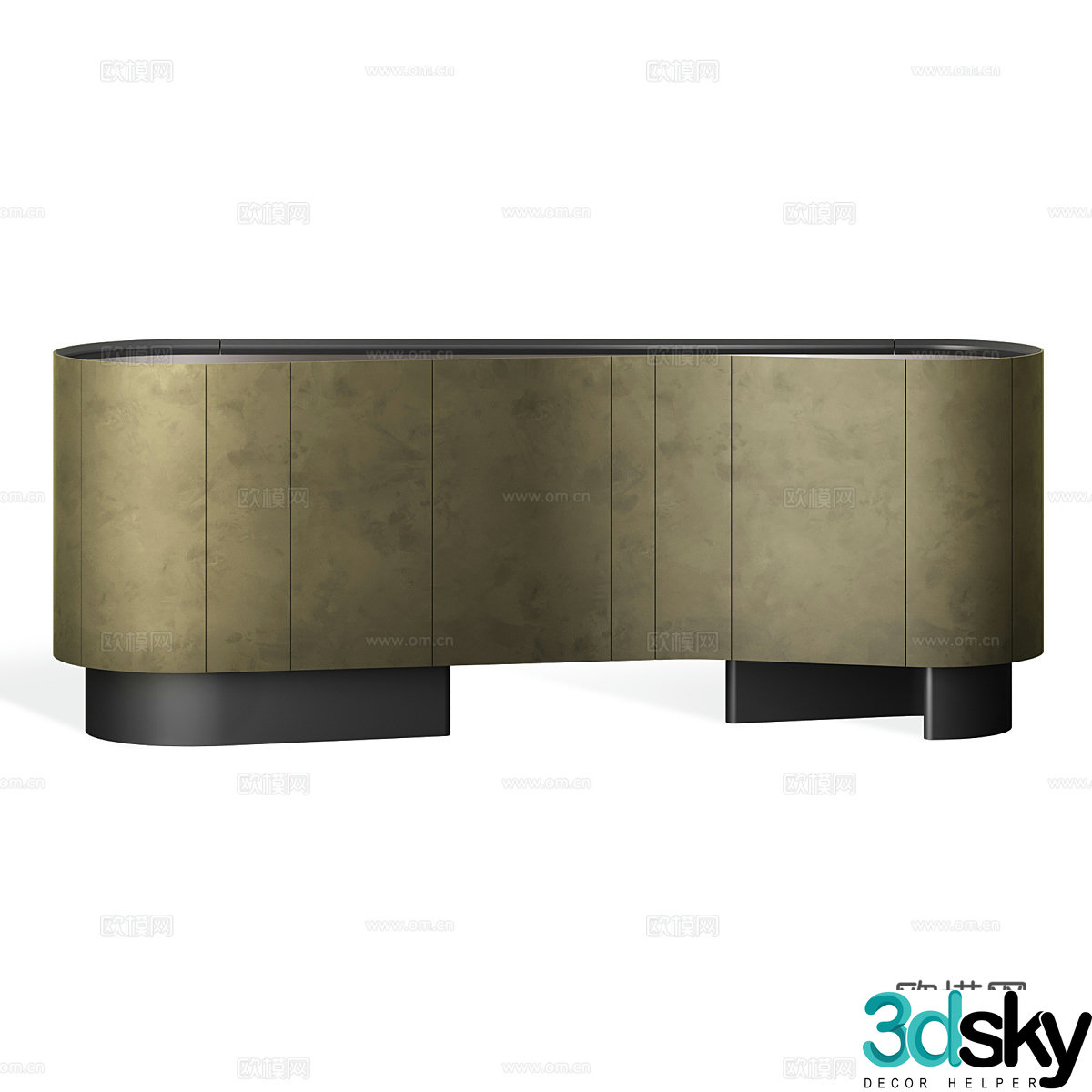 Italian TV cabinet side cabinet 3D model