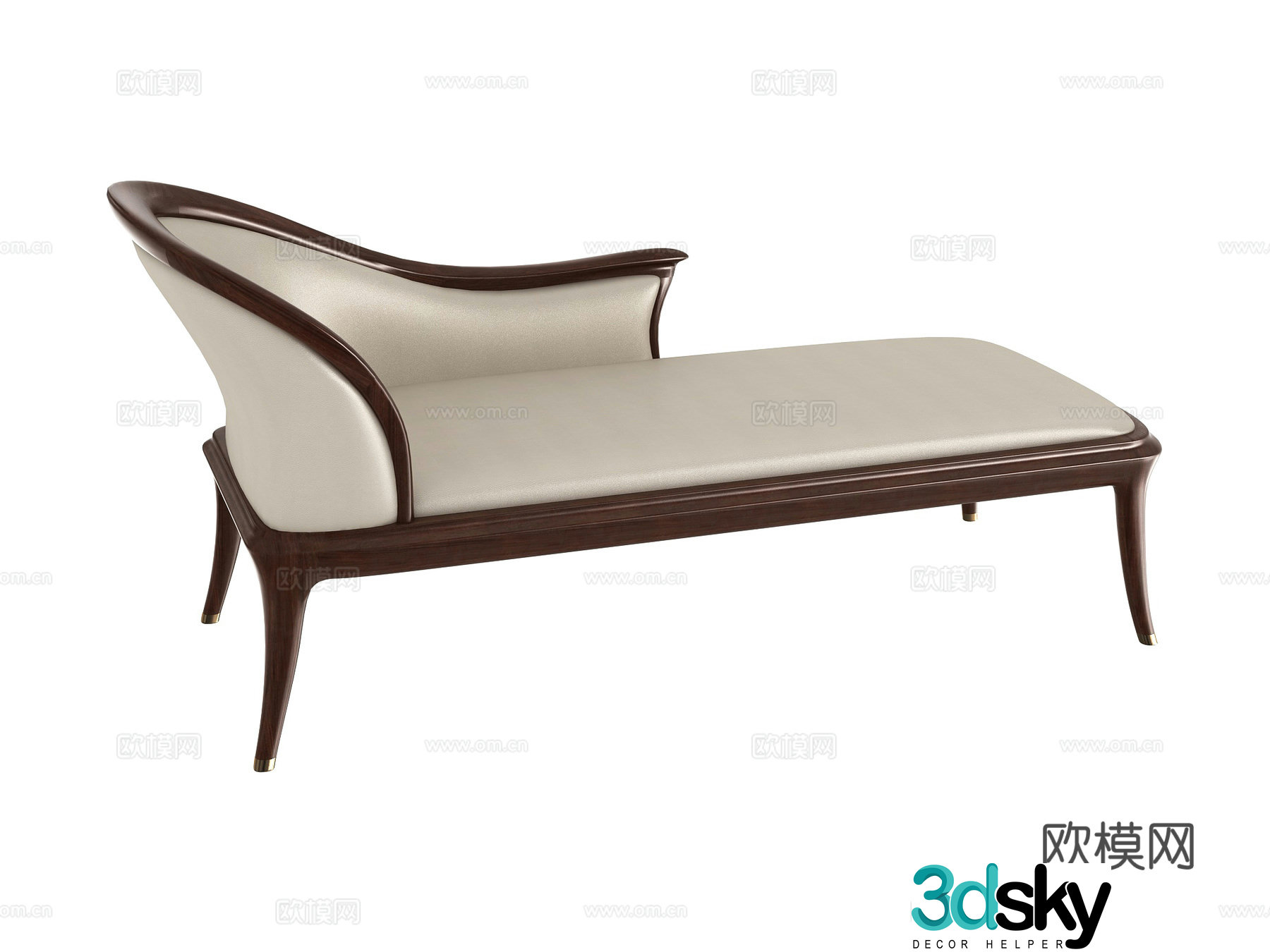 New Chinese style beauty step sofa chaise seat chaise longue 3d model