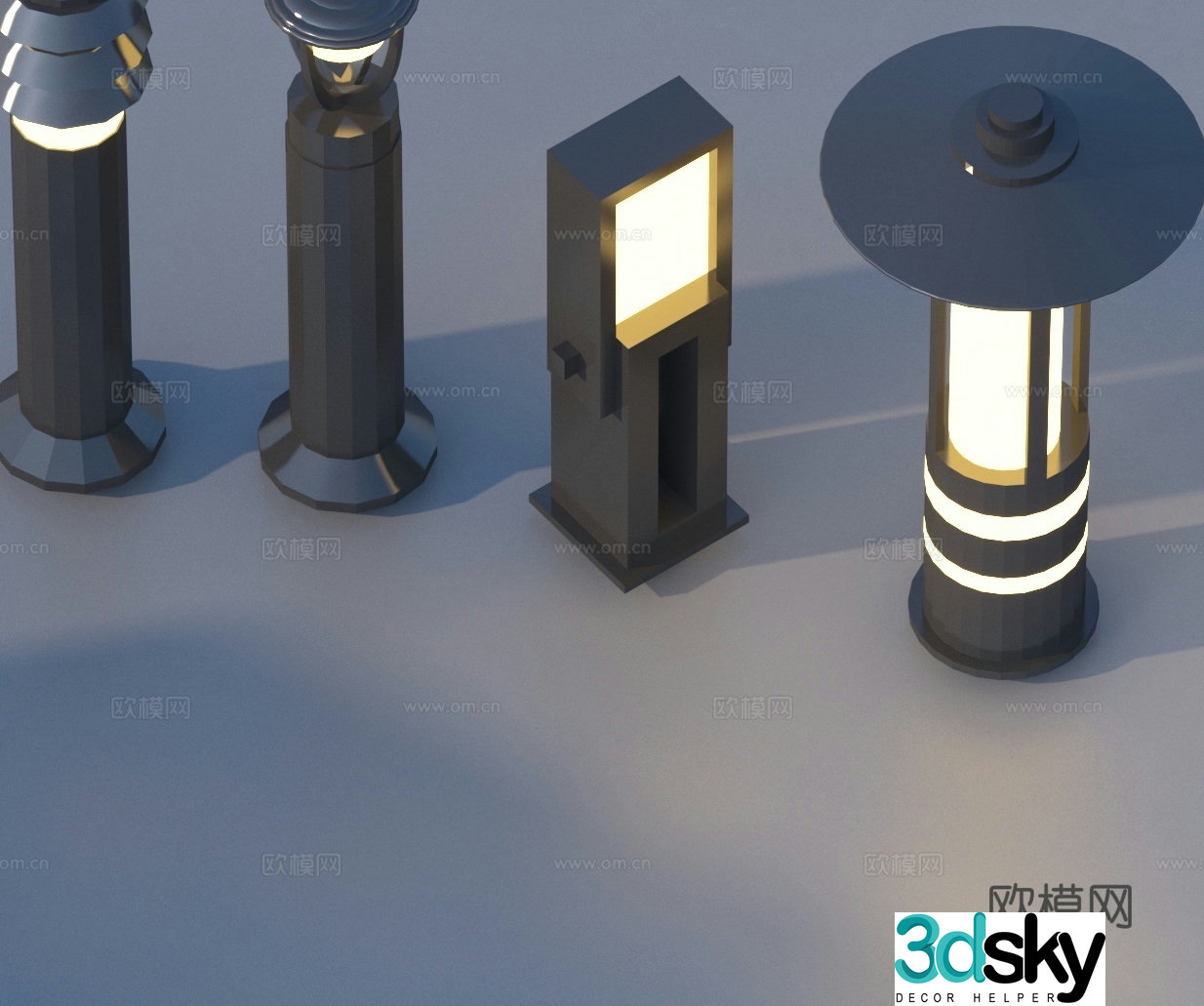 Landscape light lawn light garden light outdoor light 3d model