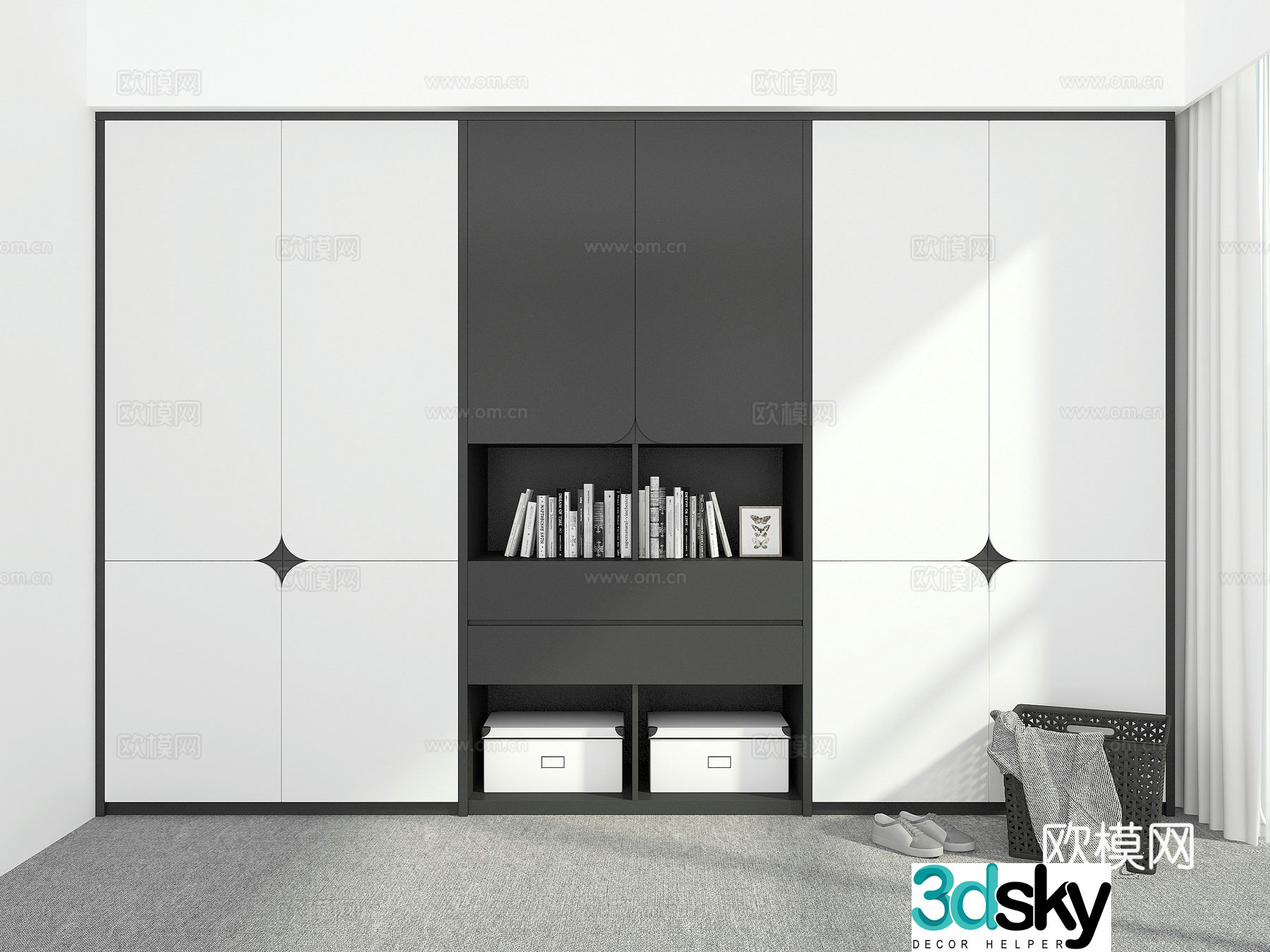 Modern wardrobe 3d model