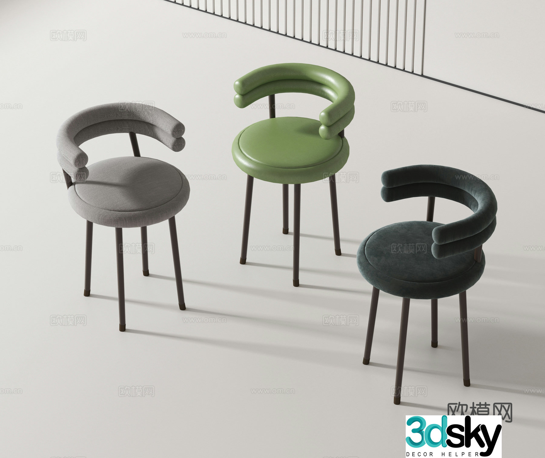 Modern bar stool bar stool 3d model