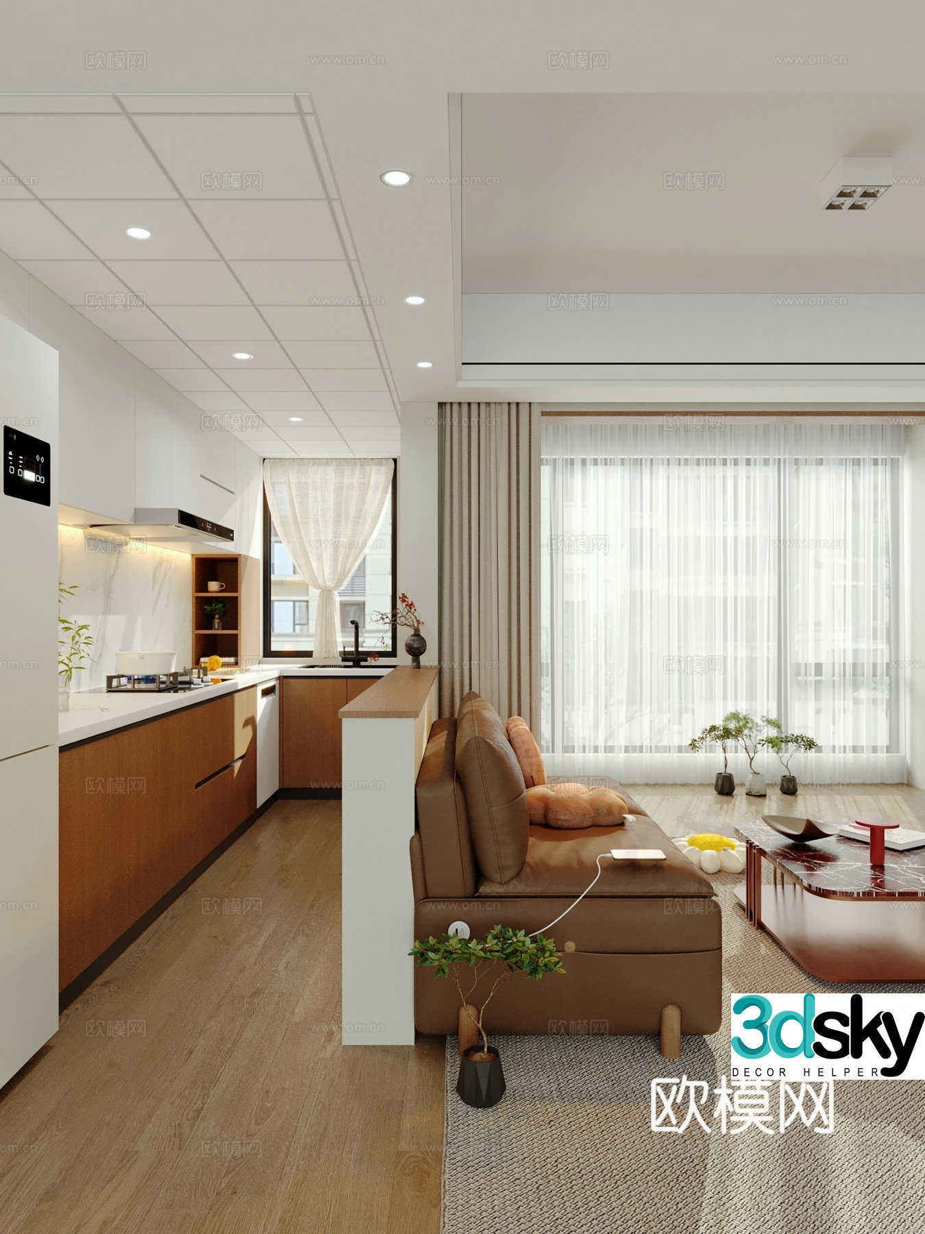 Modern living room 3d model