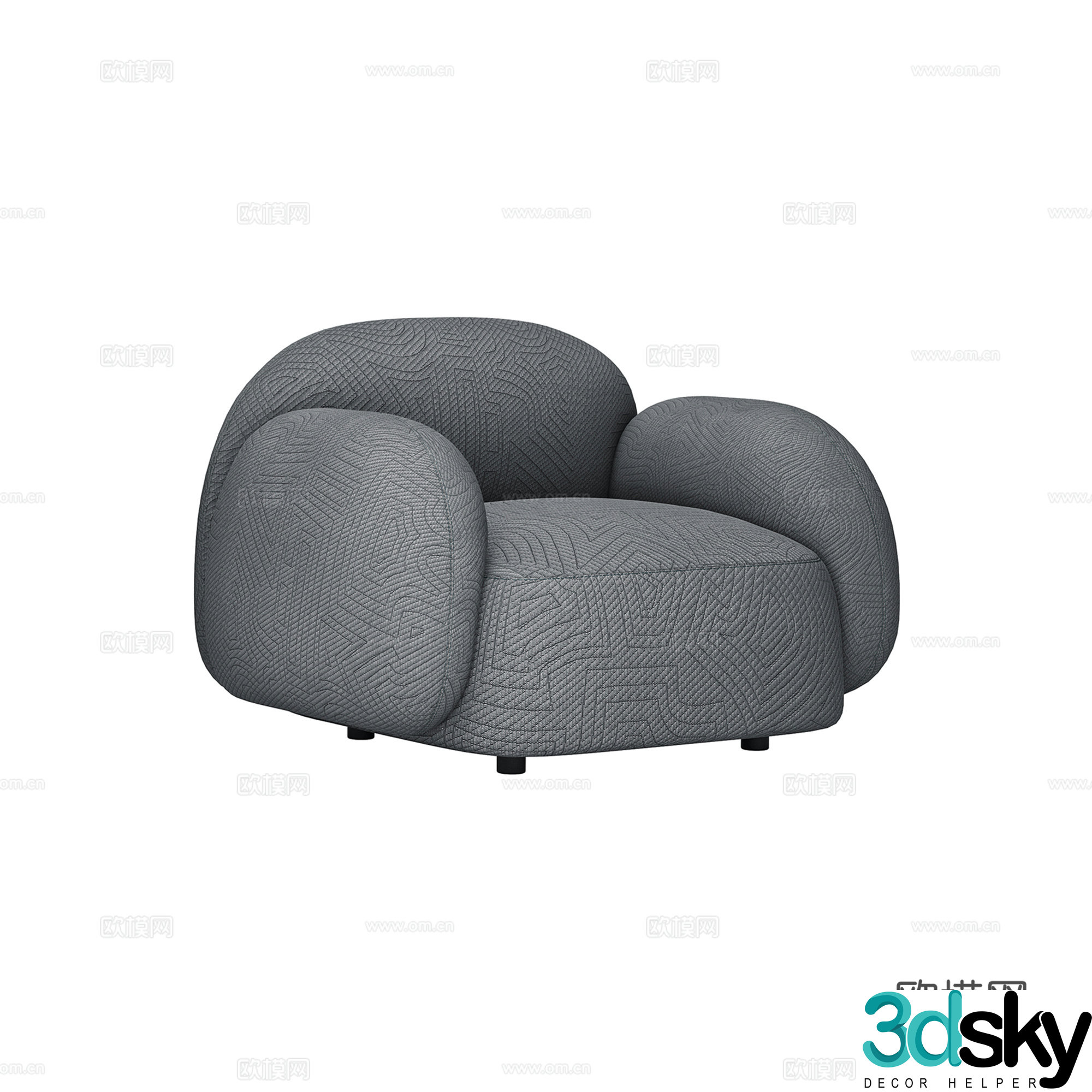 Modern single sofa 3d model
