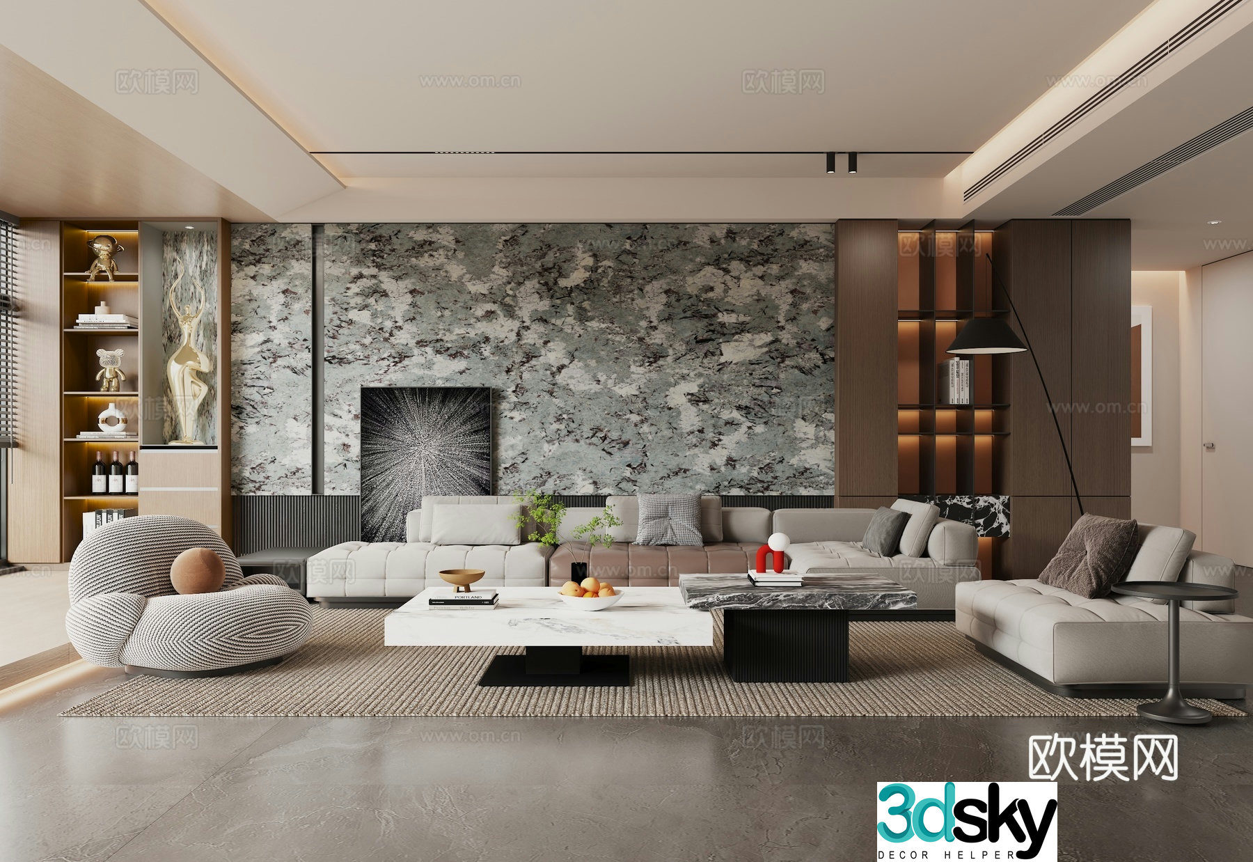 Italian living room 3d model