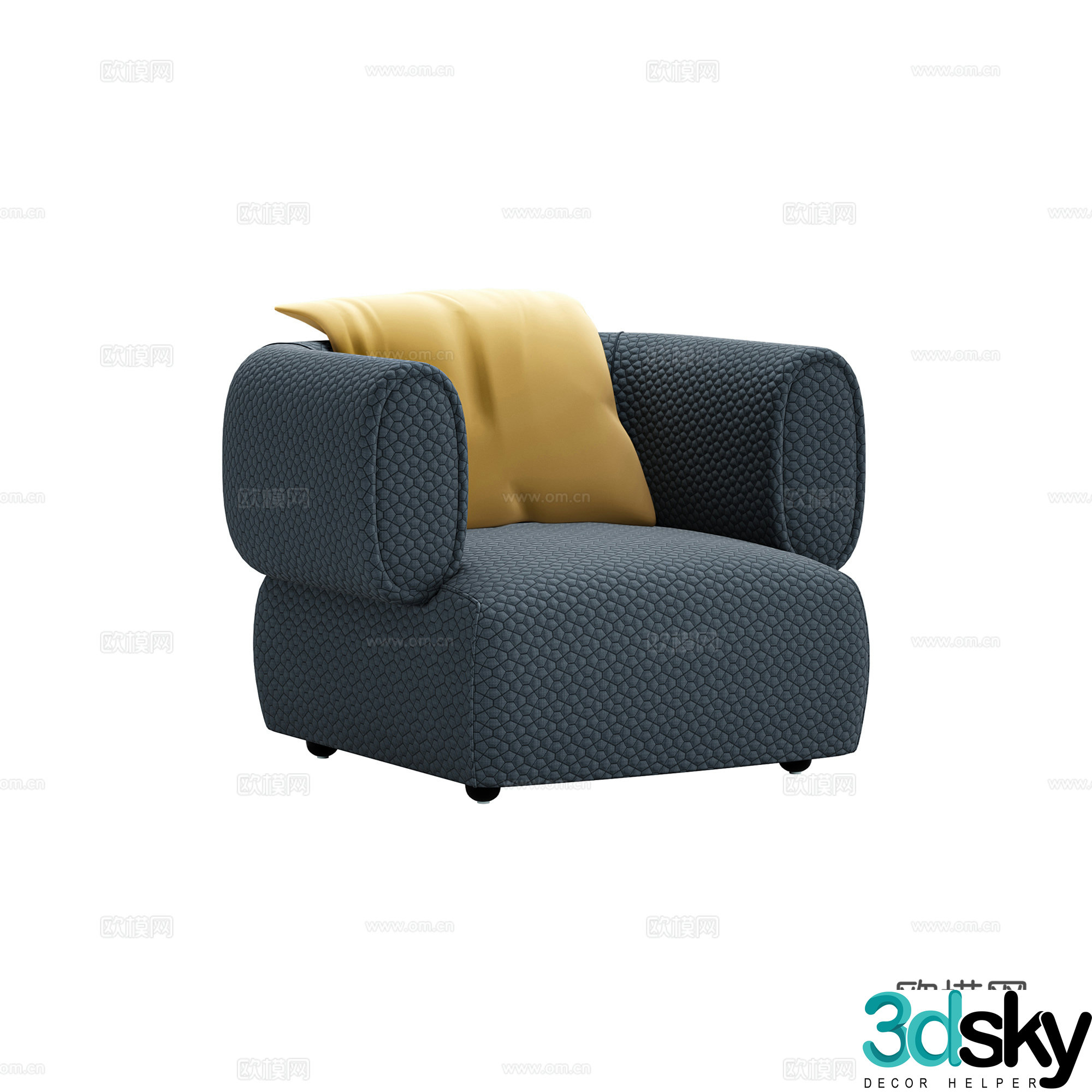 Modern single sofa 3d model