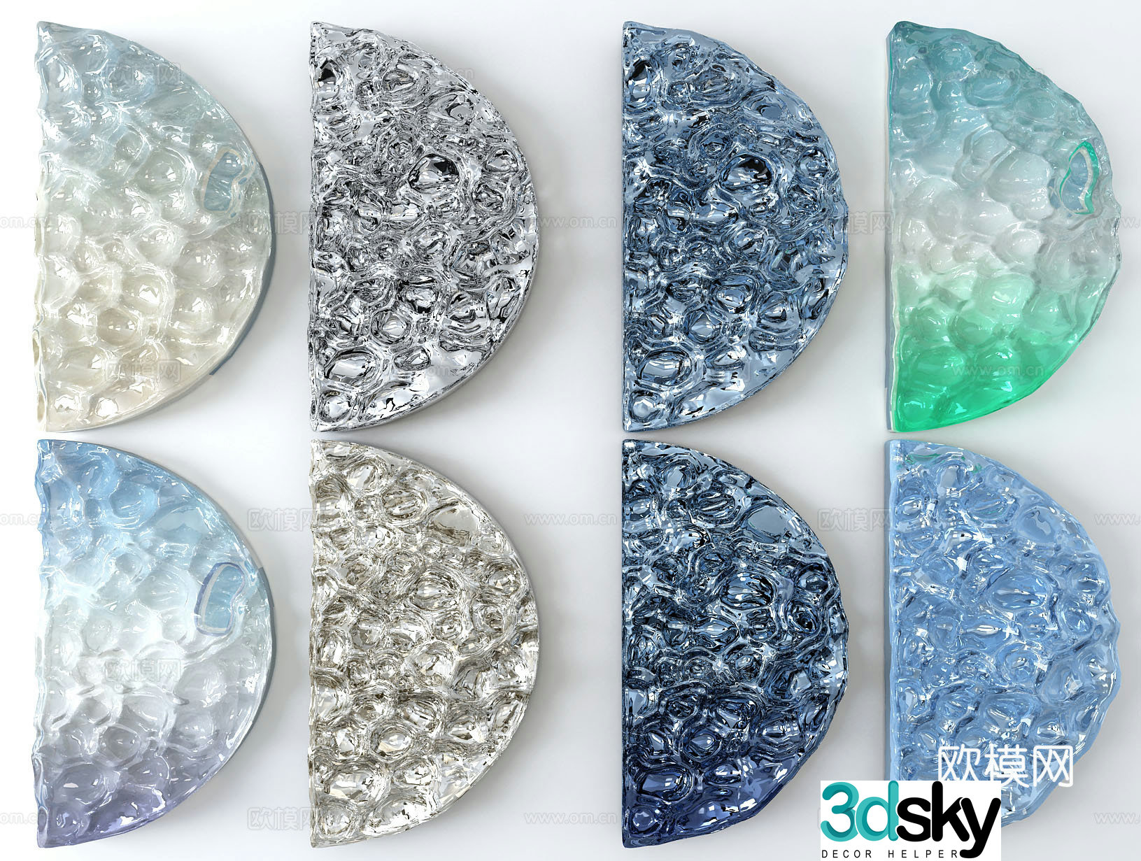 Water ripple wall decoration 3d model