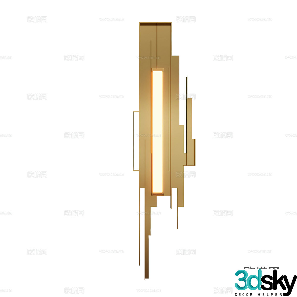 Light luxury wall lamp 3D model